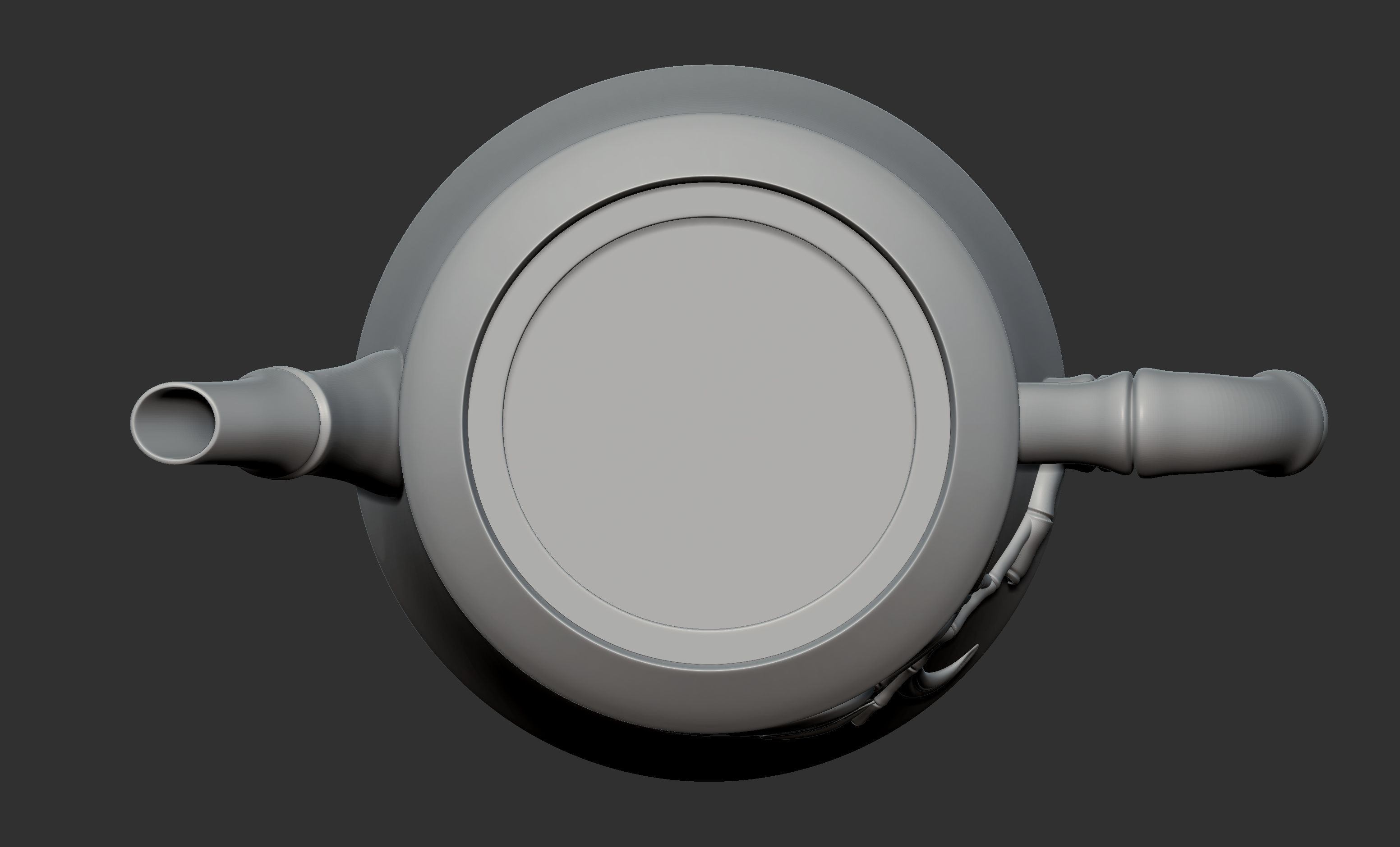 Bamboo Teapot 3D model_8