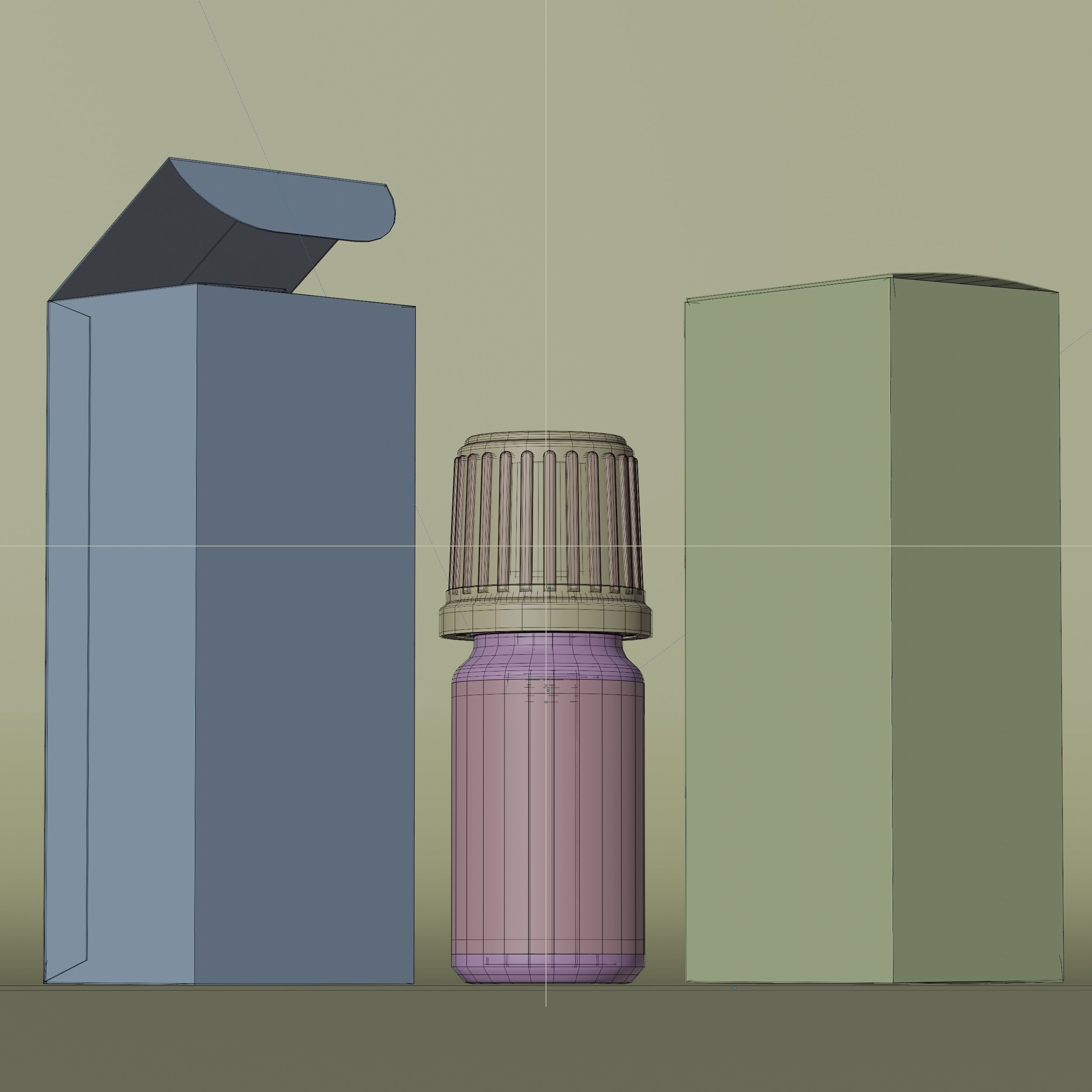 Cosmetic Bottle Mockup 30 Low-poly 3D model_5