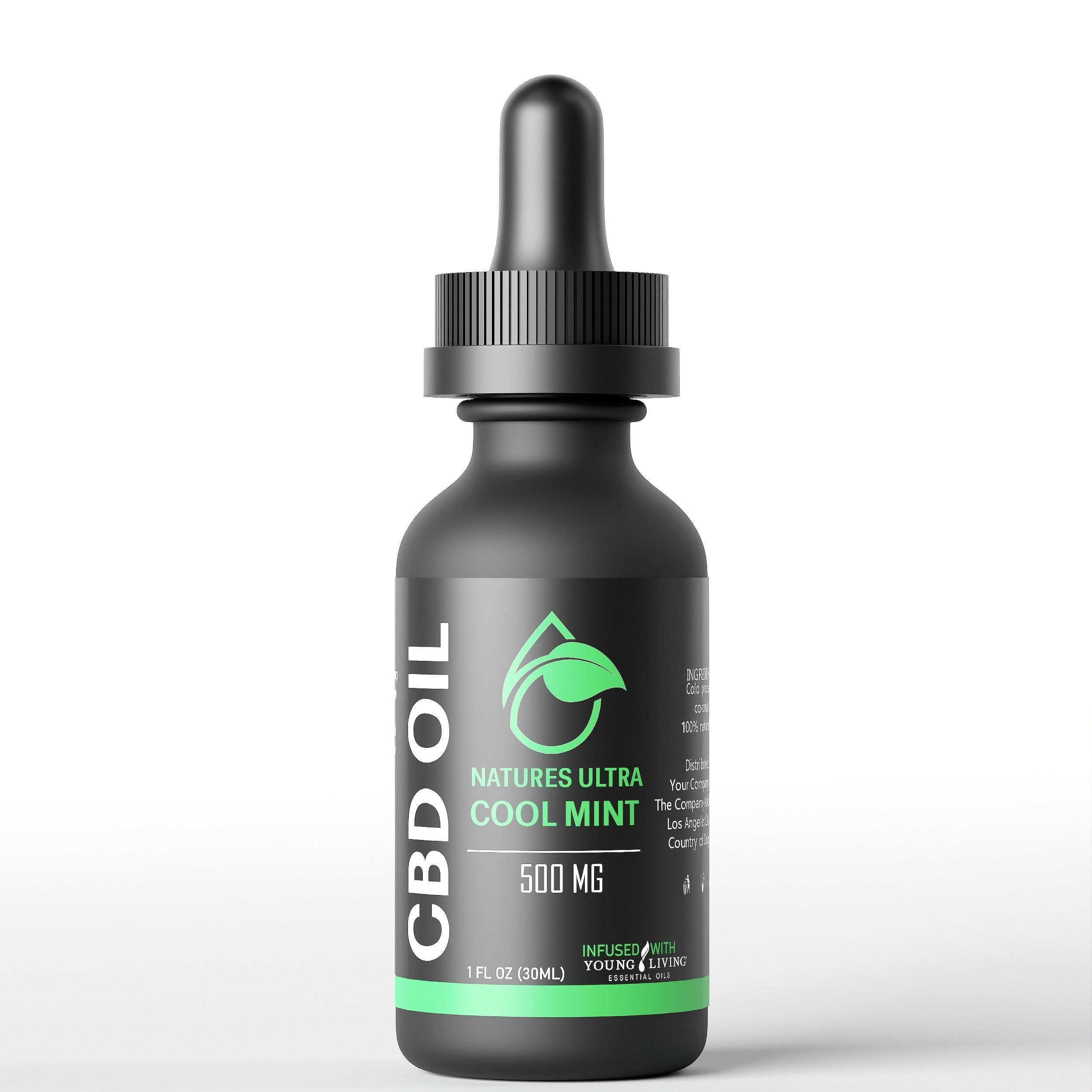 CBD Oil Natures Ultra Cool Mint Low-poly 3D model_1