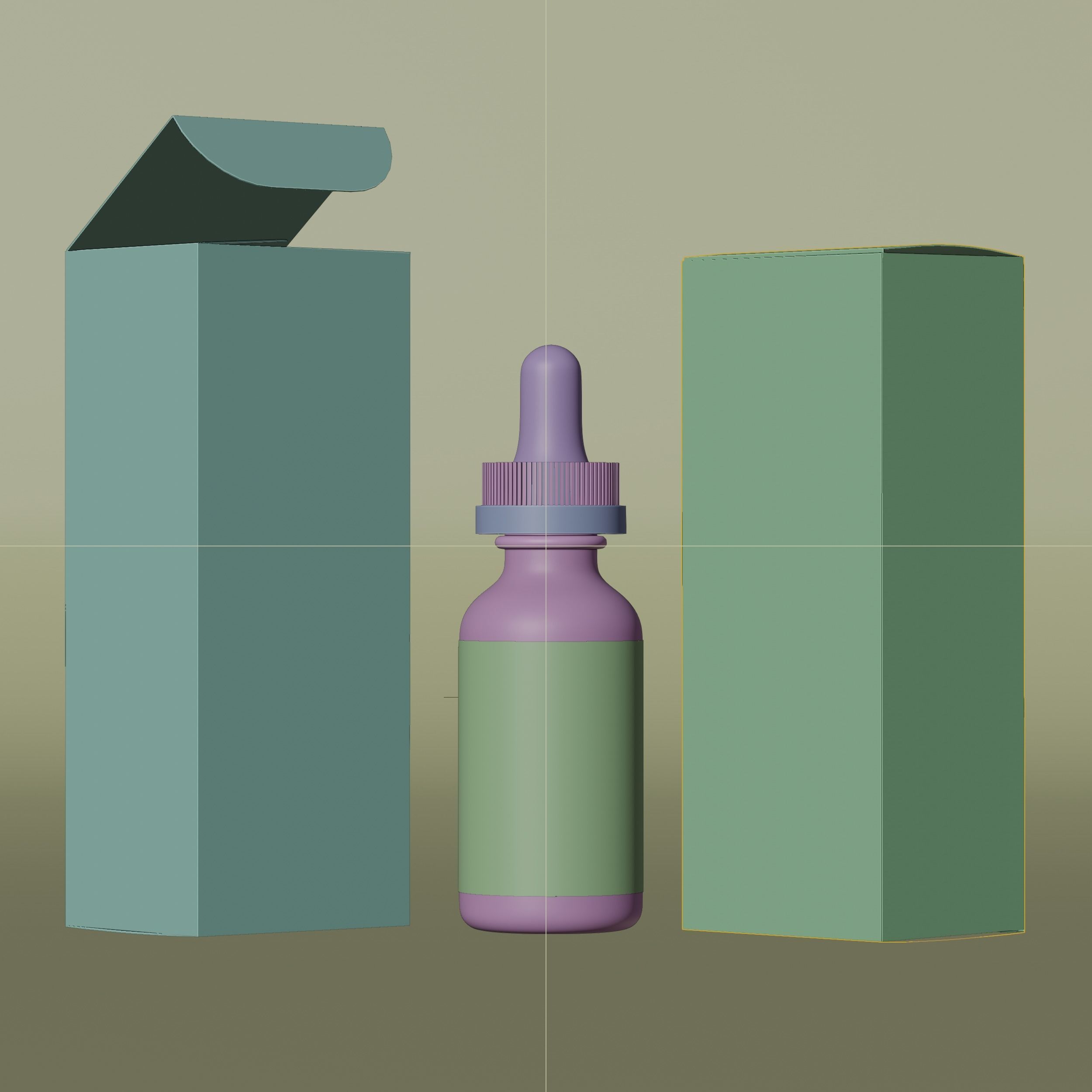 CBD Oil Natures Ultra Citrus Low-poly 3D model_7