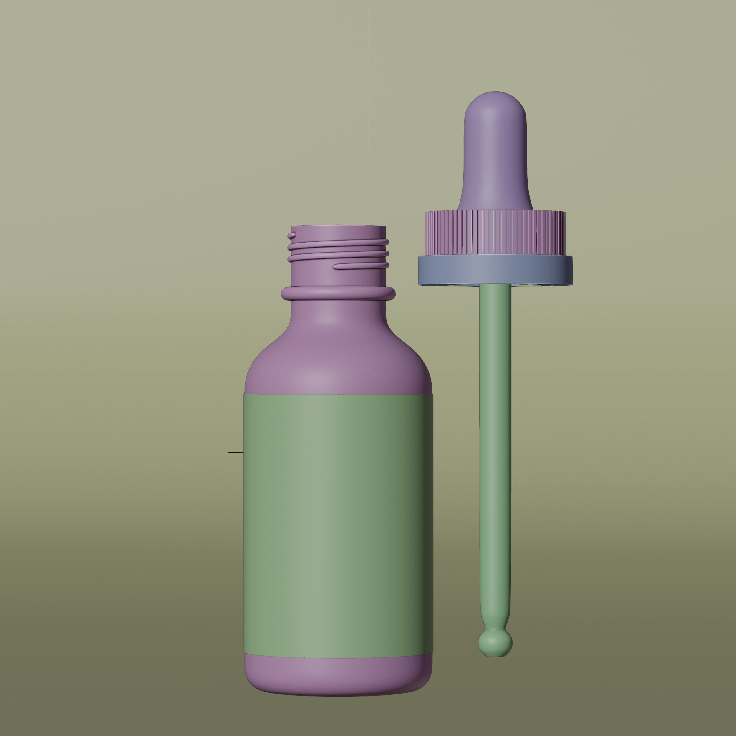 CBD Oil Natures Ultra Citrus Low-poly 3D model_5