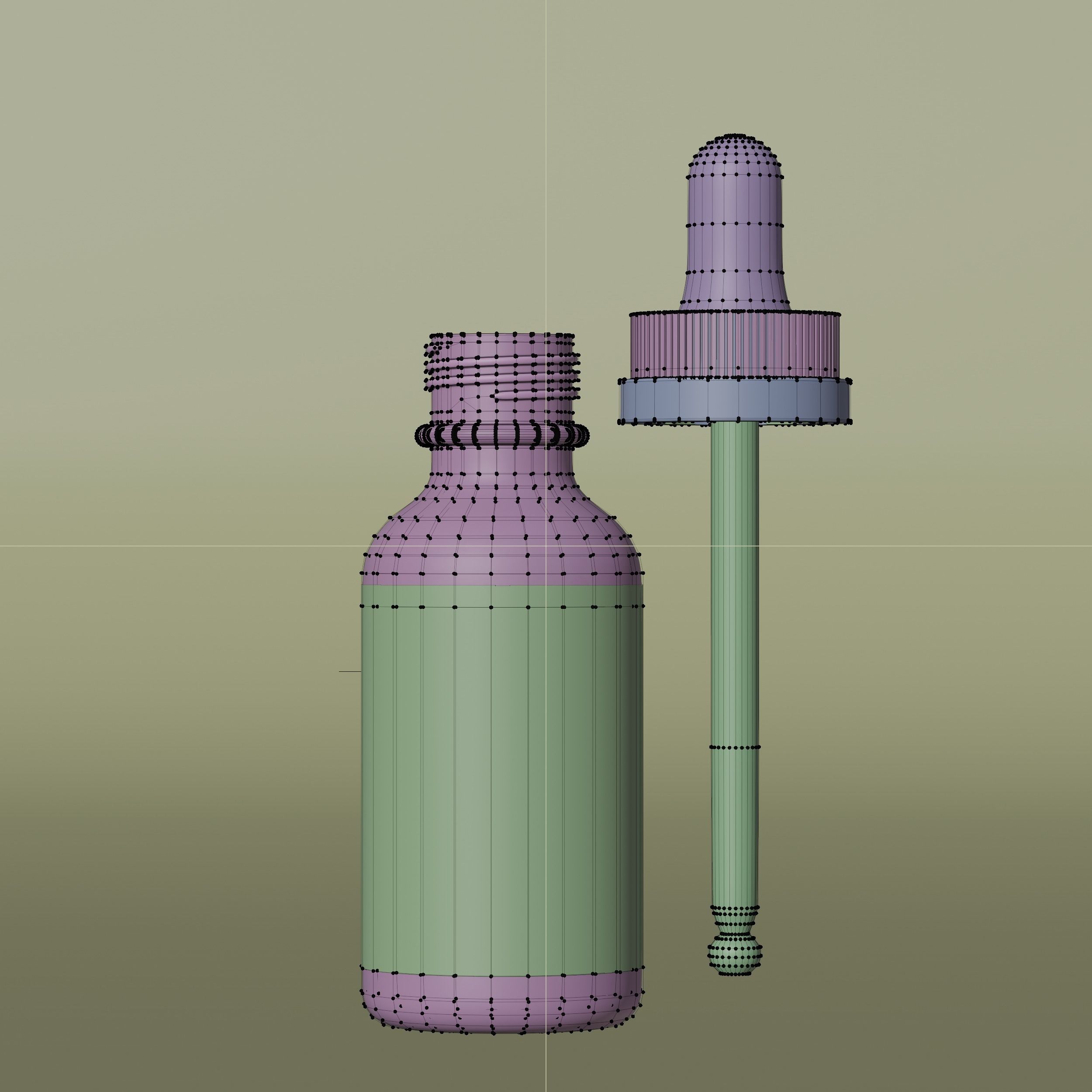 CBD Oil Natures Ultra Citrus Low-poly 3D model_6