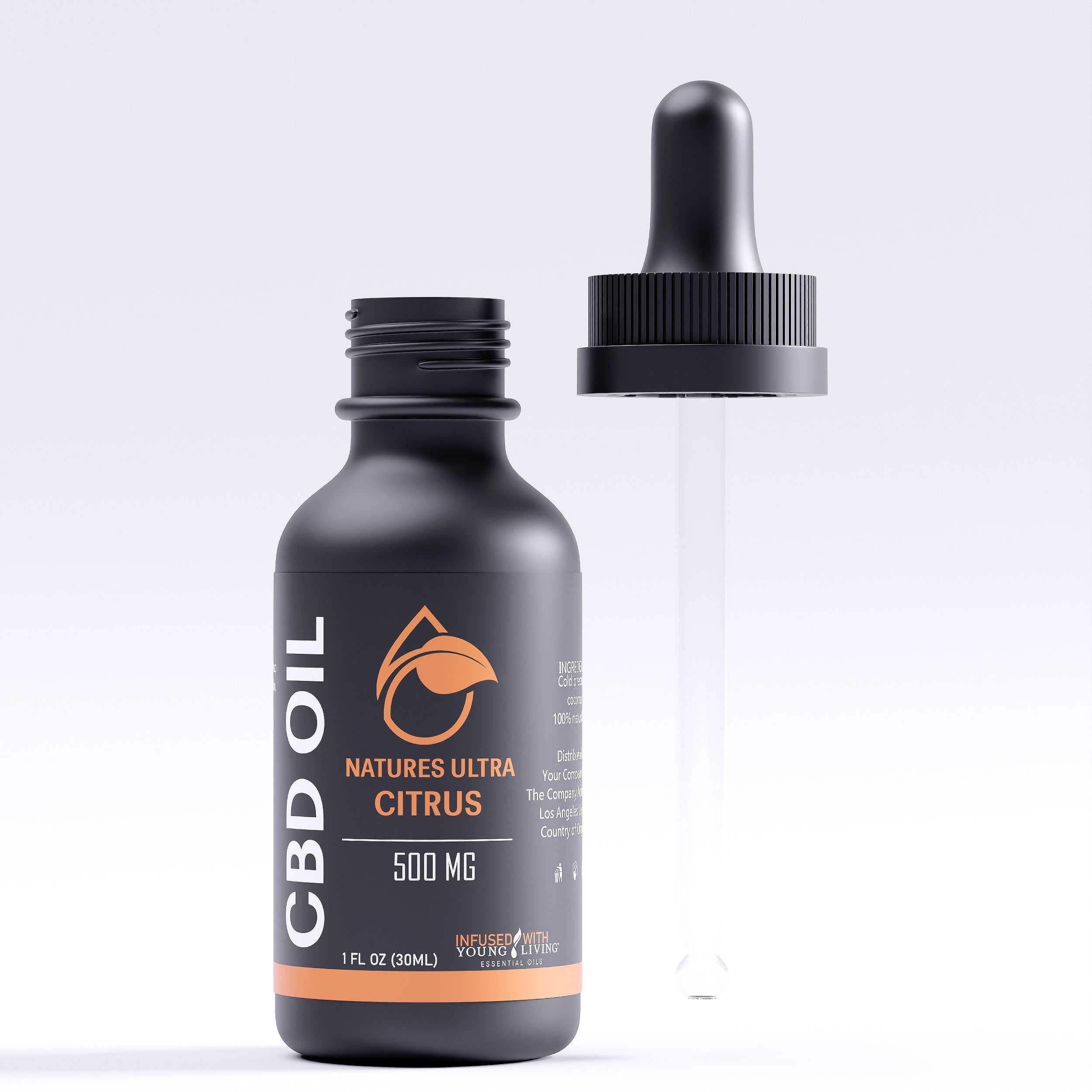 CBD Oil Natures Ultra Citrus Low-poly 3D model_3