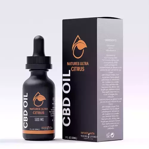CBD Oil Natures Ultra Citrus Low-poly 3D model