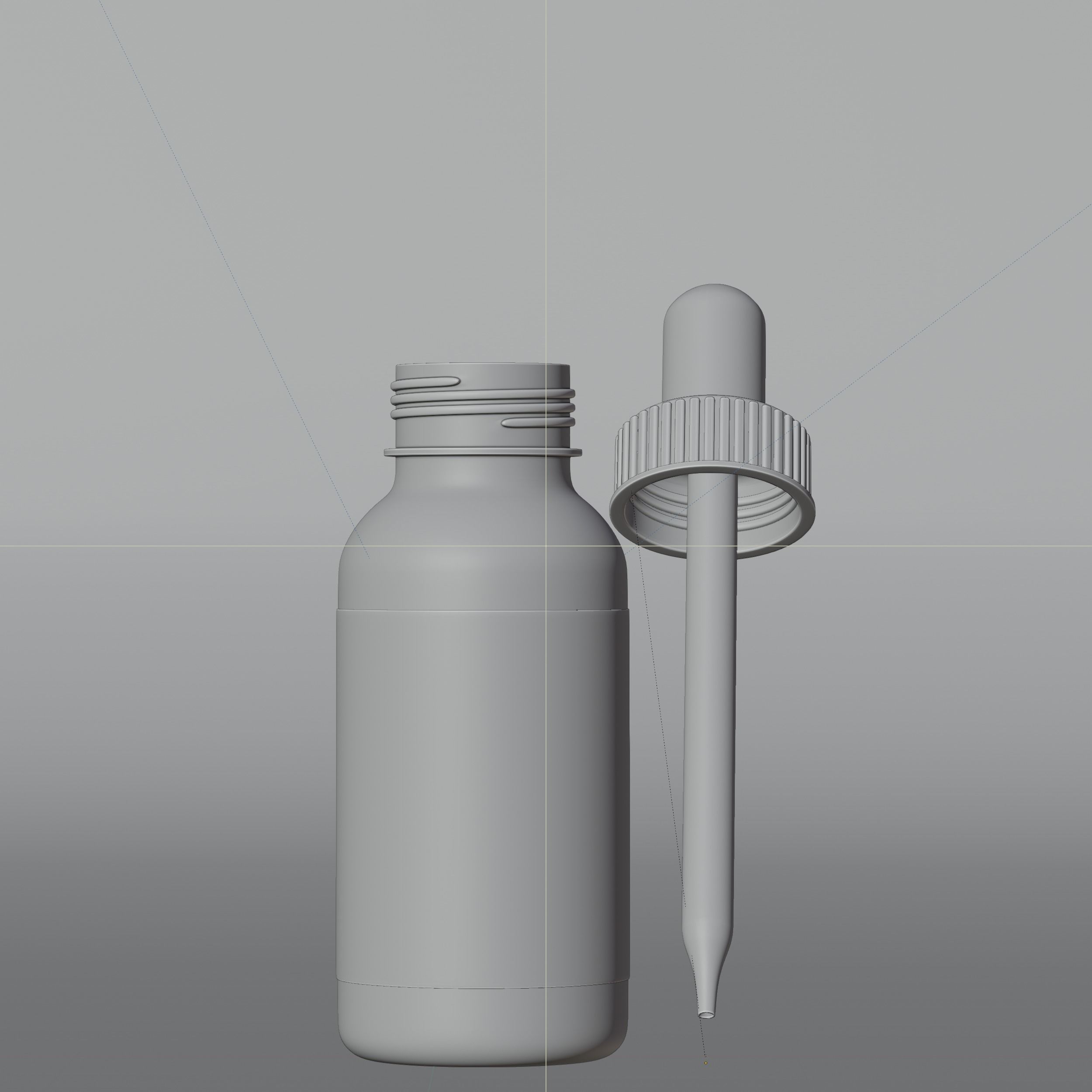 CBD Oil Pure Hemp Lemon Low-poly 3D model_12