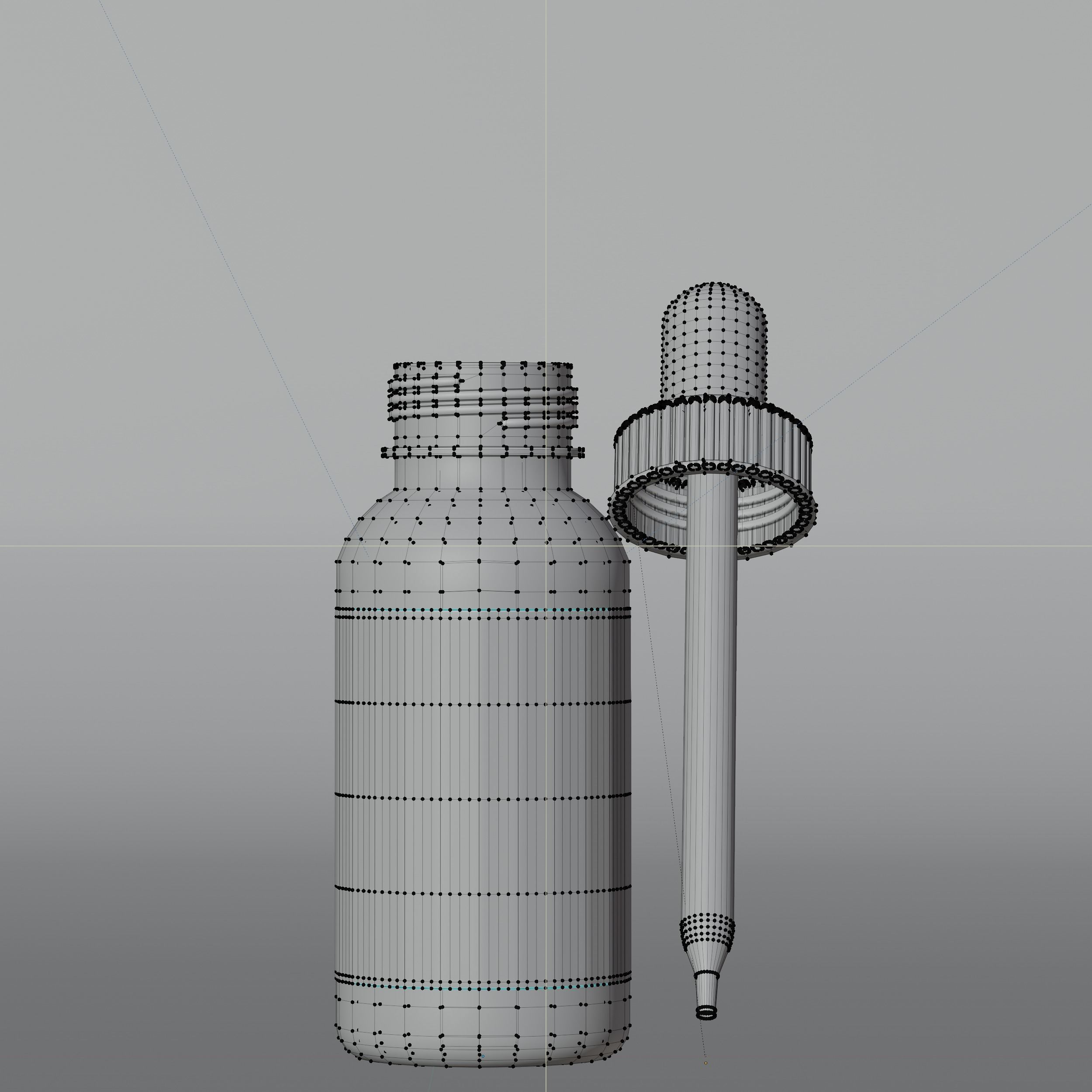 CBD Oil Pure Hemp Lemon Low-poly 3D model_8