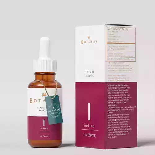 BOTANIQ Tinture Drops Indica Low-poly 3D model