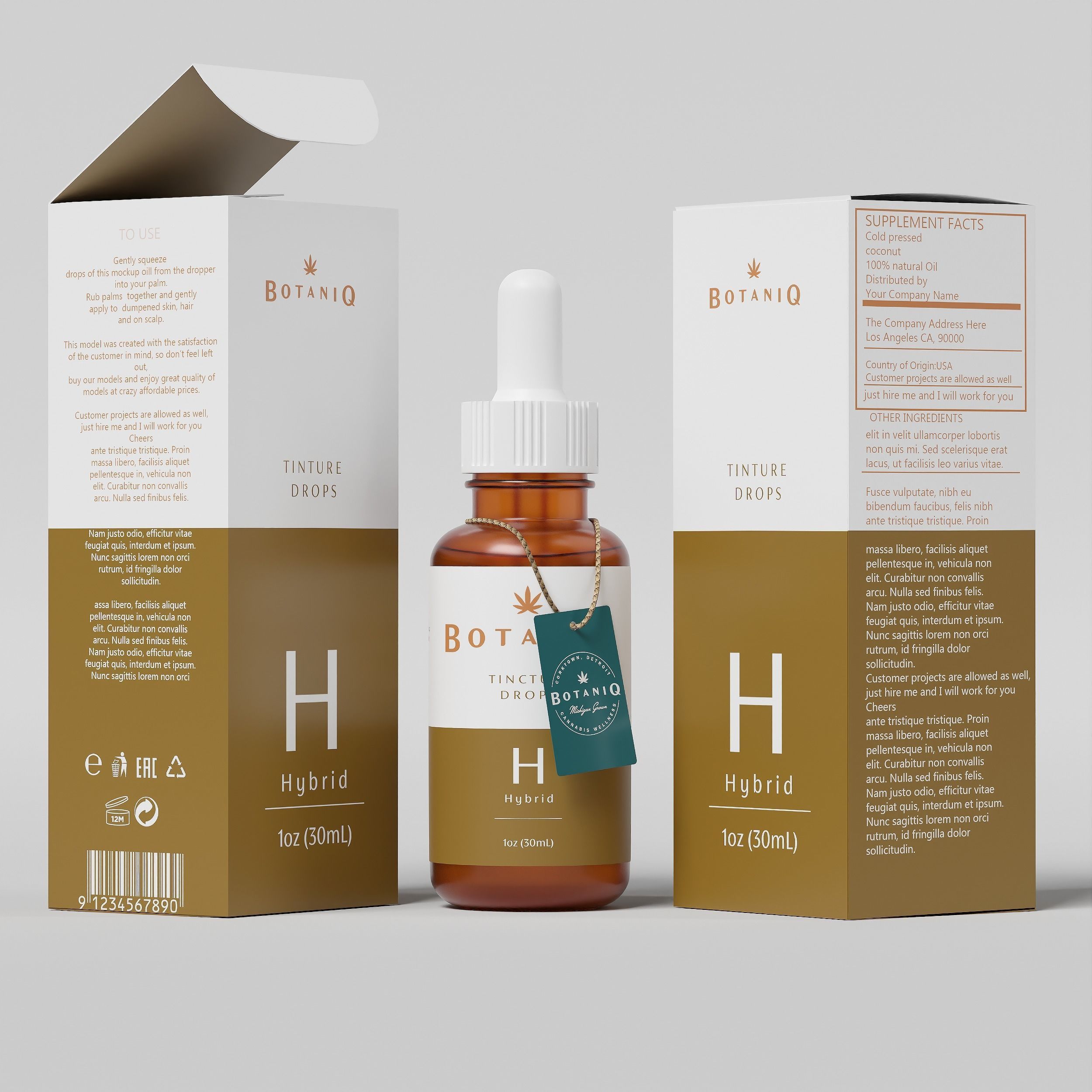 BOTANIQ Tinture Drops Hybrid Low-poly 3D model_2