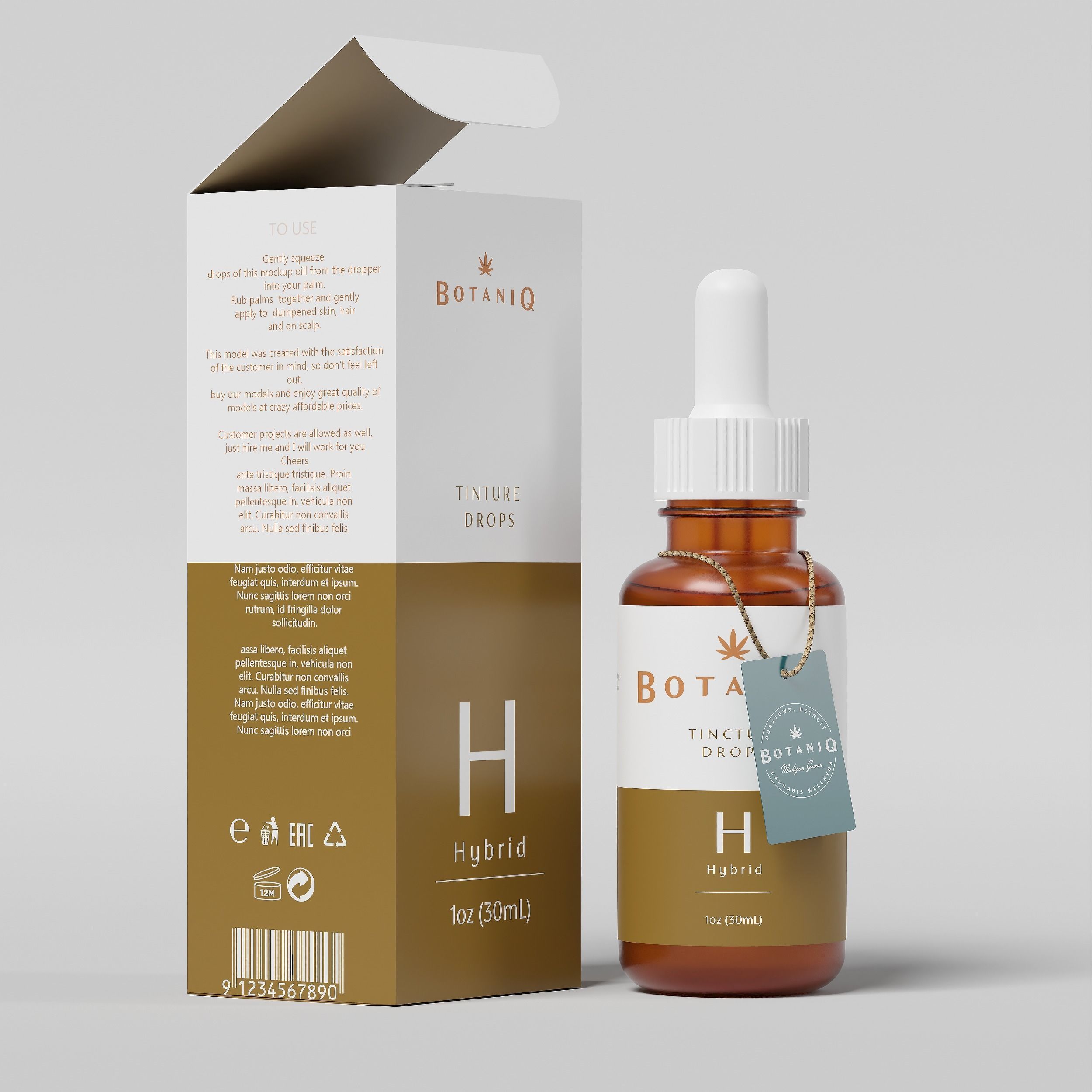 BOTANIQ Tinture Drops Hybrid Low-poly 3D model_1