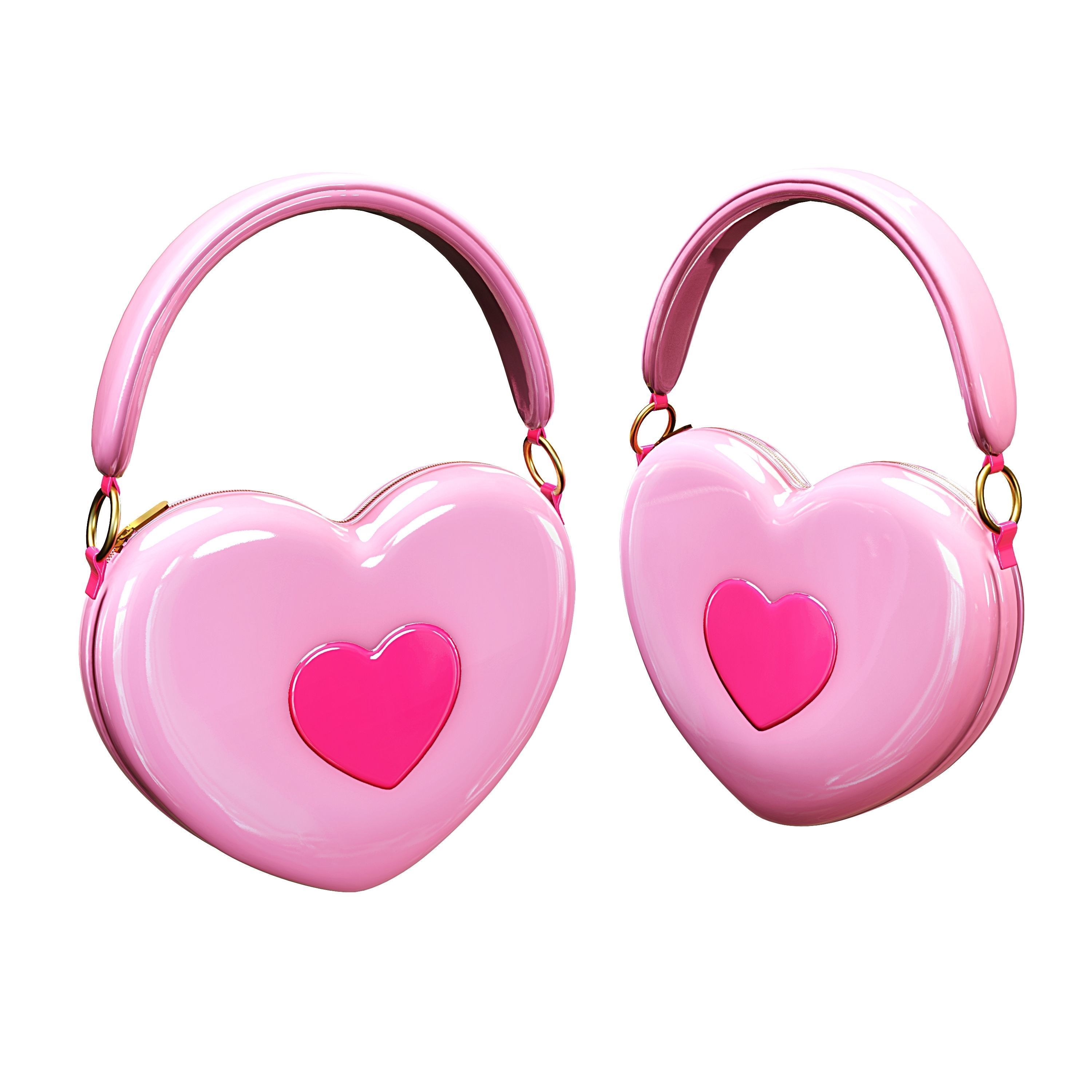 Heart Bag - Kawaii VRC COMMERCIAL USE- VR CHAT - WOLVES STUDIO Free low-poly 3D model_7