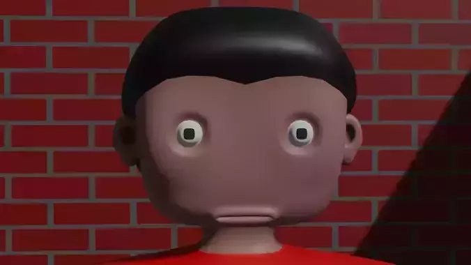 Citizen lowpoly cartoon man