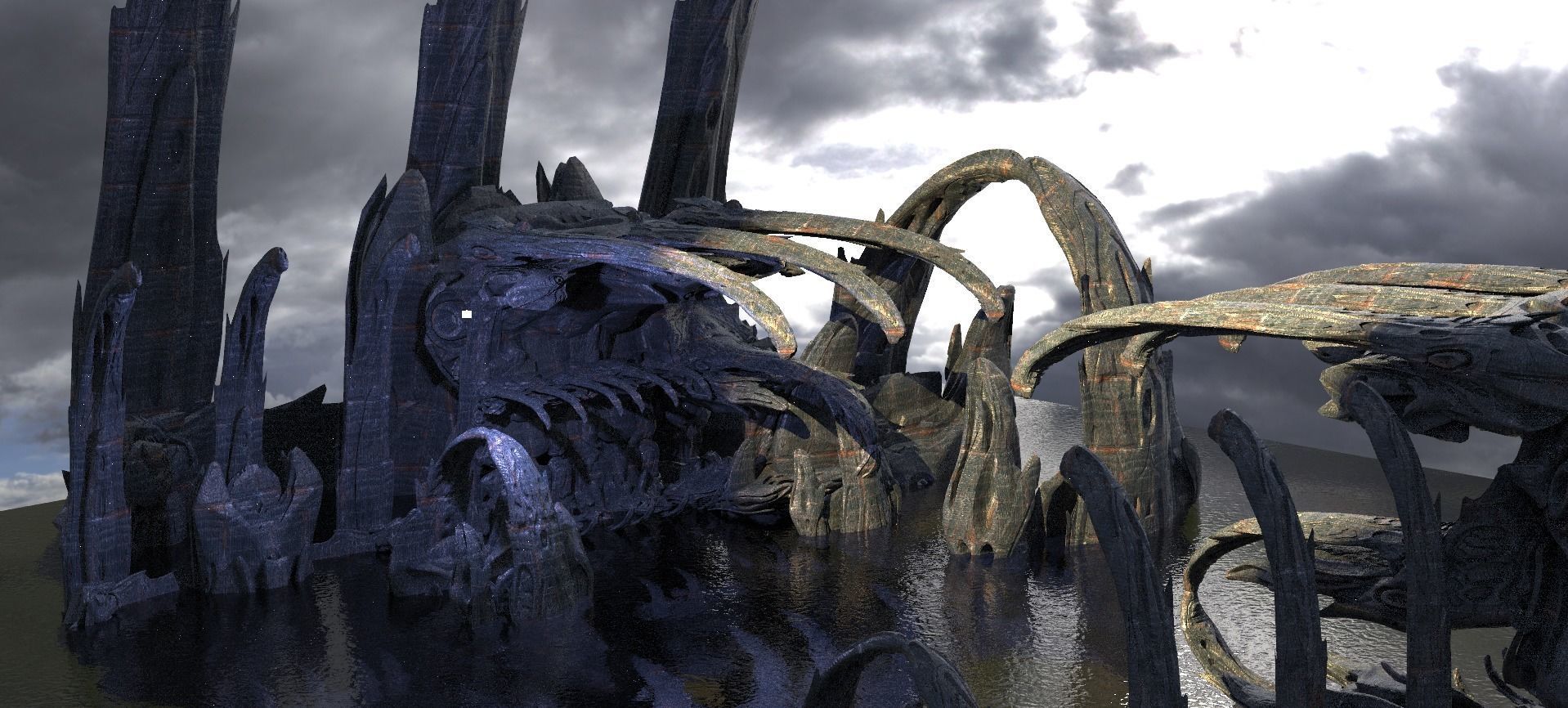 Wraith Hive Monarch Claw Dome Kit bash 2  3D model_1