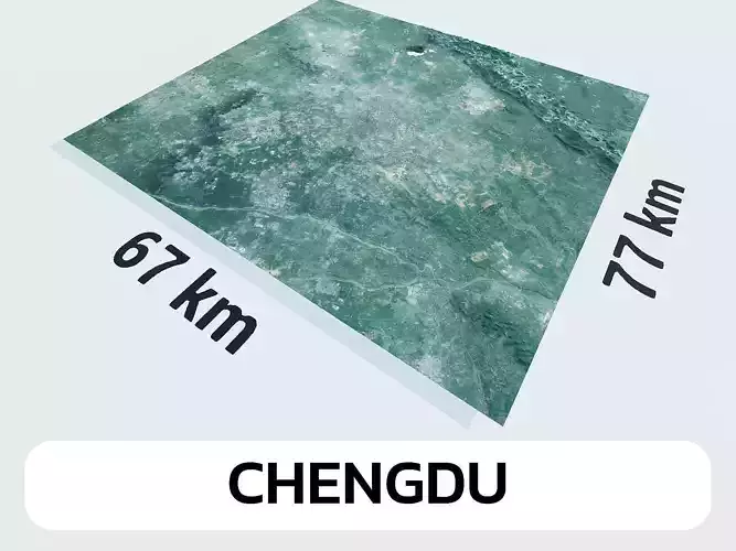 Chengdu China City Landscape 3D Model 3D model
