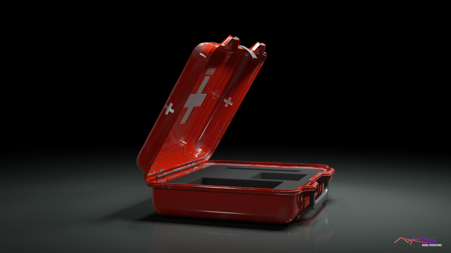 Med Kit Medical First Aid Case Rigged Low-poly 3D model_5