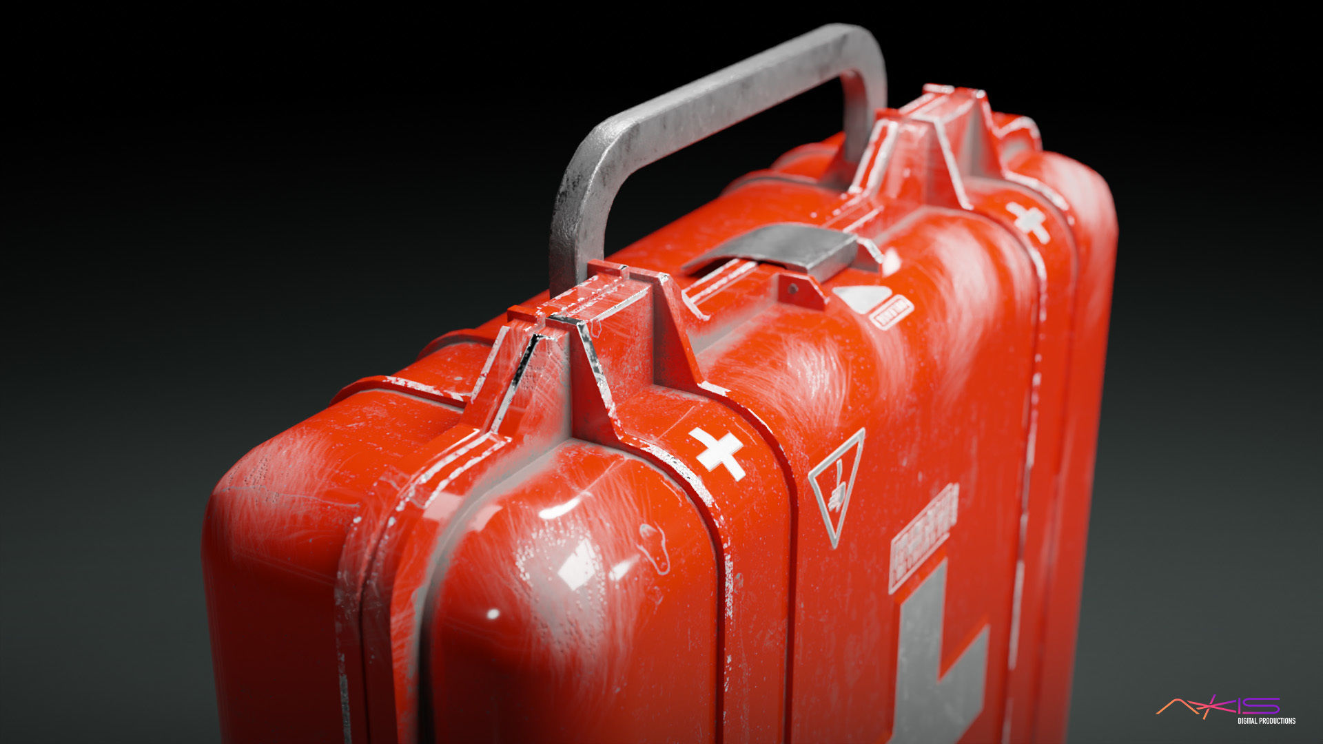 Med Kit Medical First Aid Case Rigged Low-poly 3D model_3