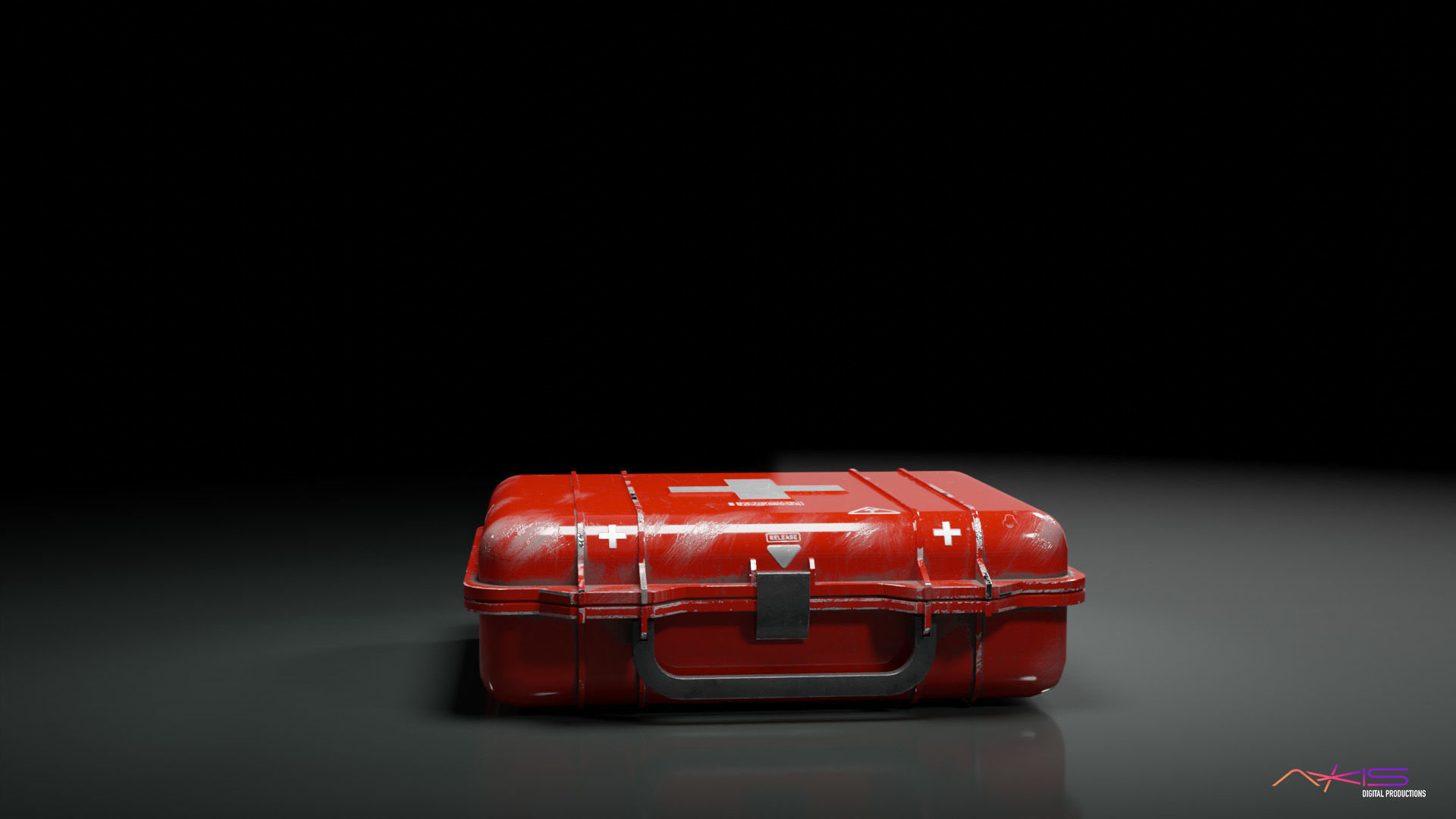 Med Kit Medical First Aid Case Rigged Low-poly 3D model_6