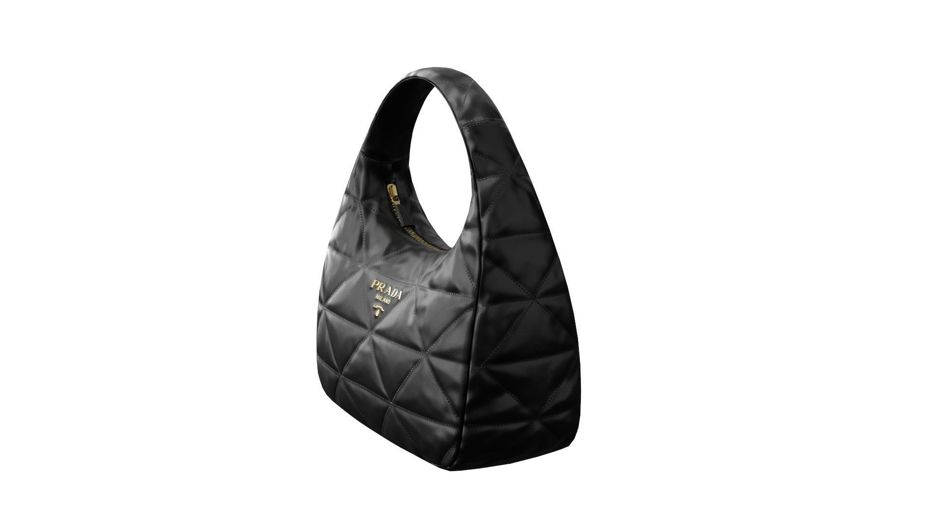 bag-PRADA quilted bag Low-poly 3D model_3