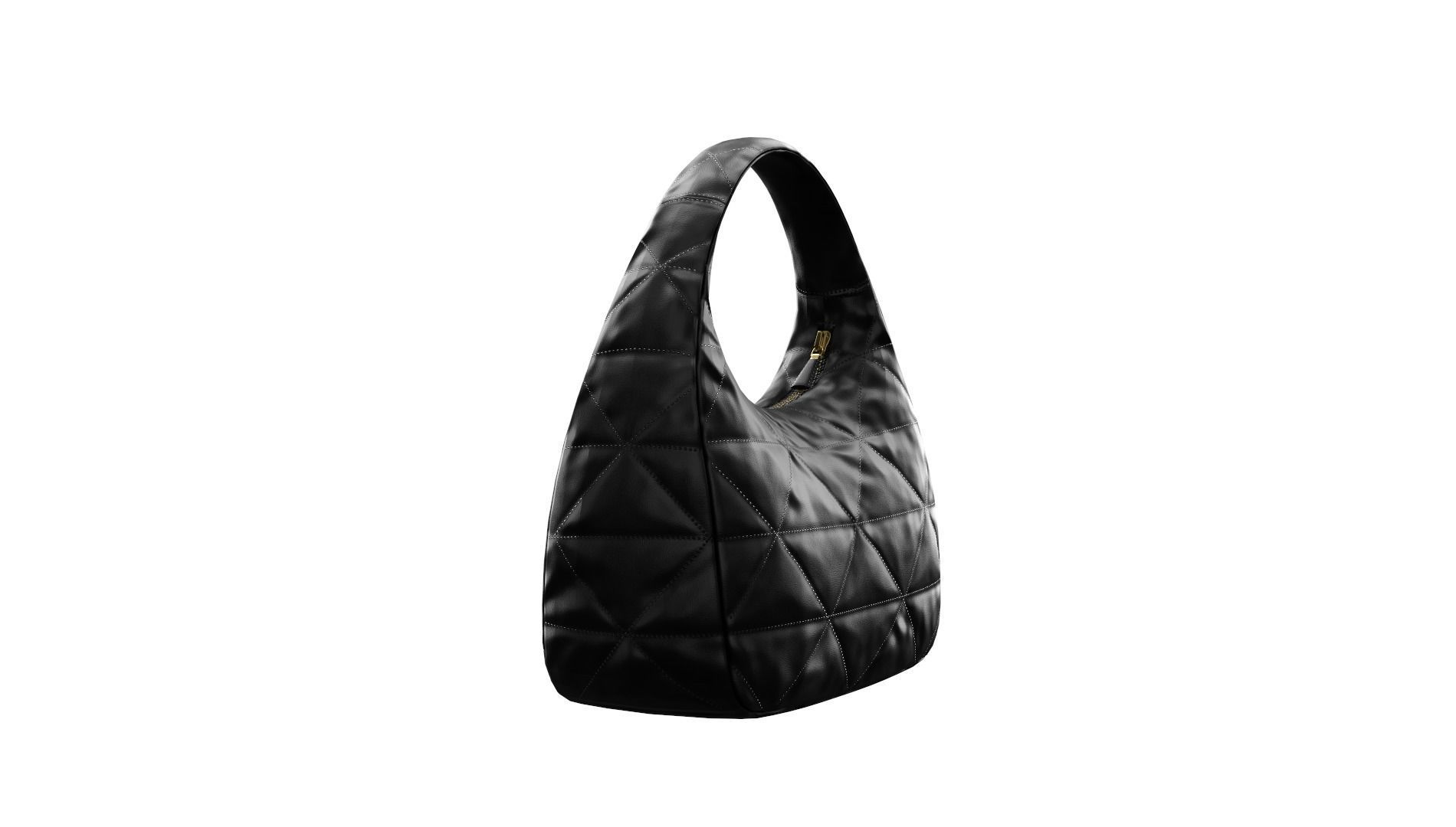 bag-PRADA quilted bag Low-poly 3D model_5