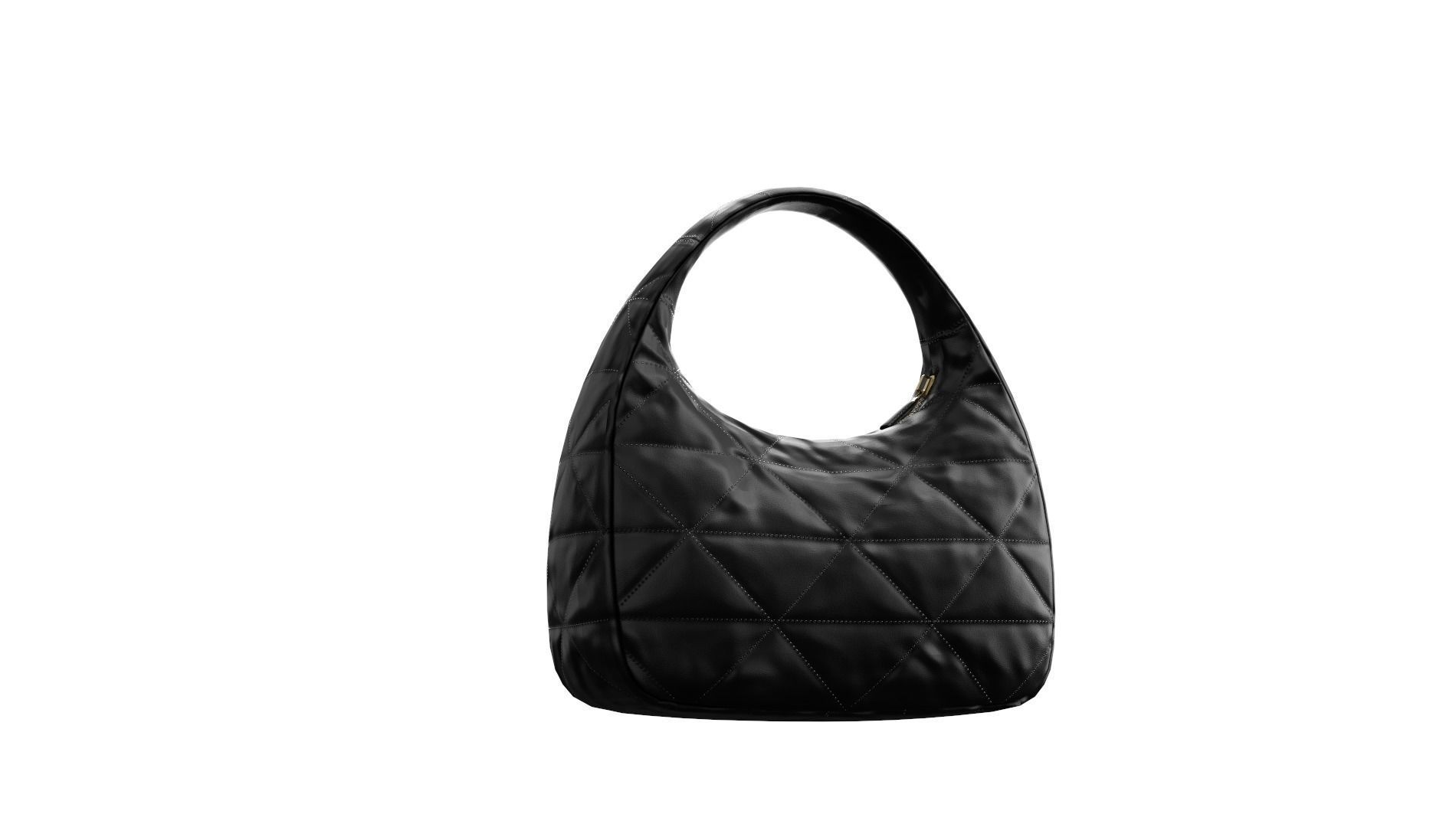 bag-PRADA quilted bag Low-poly 3D model_7