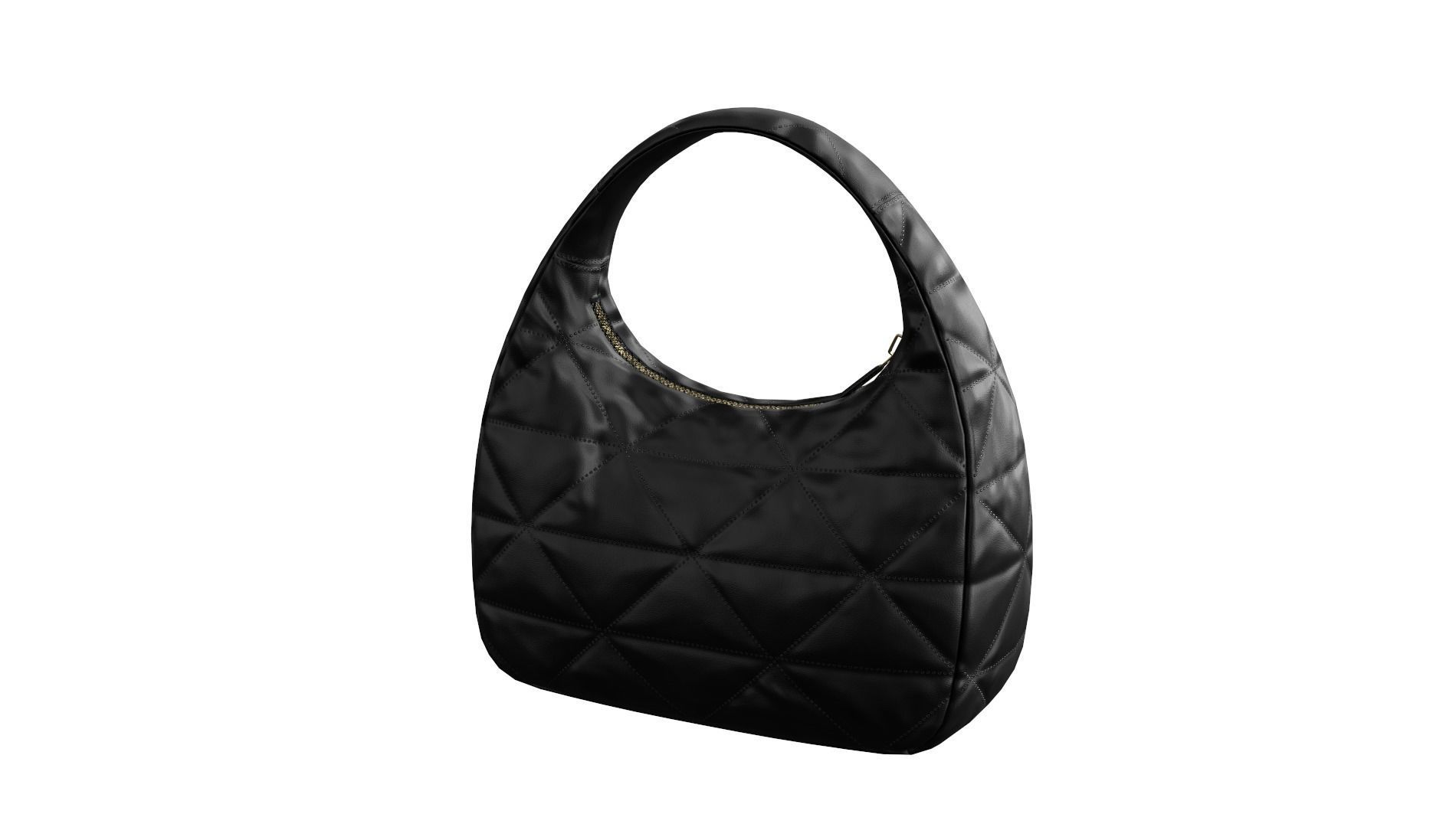 bag-PRADA quilted bag Low-poly 3D model_9