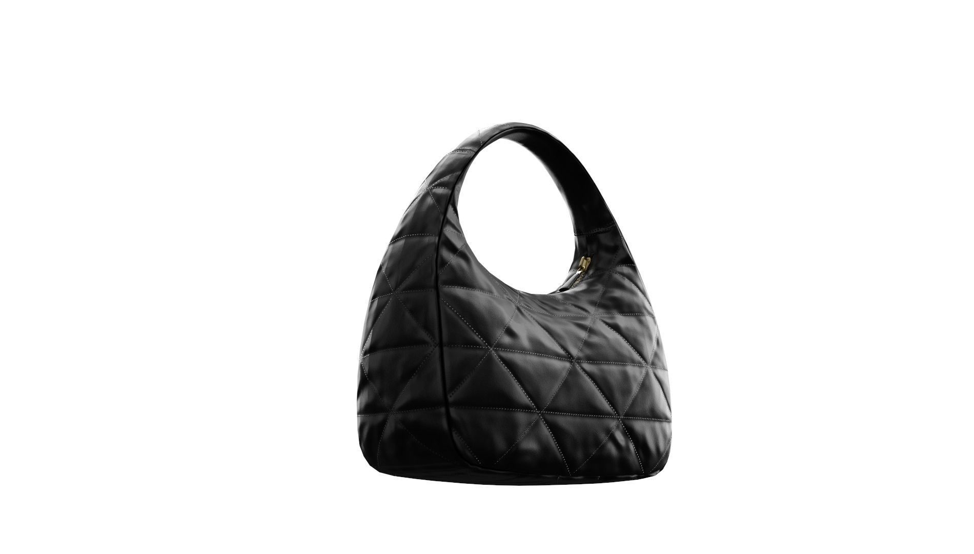bag-PRADA quilted bag Low-poly 3D model_6