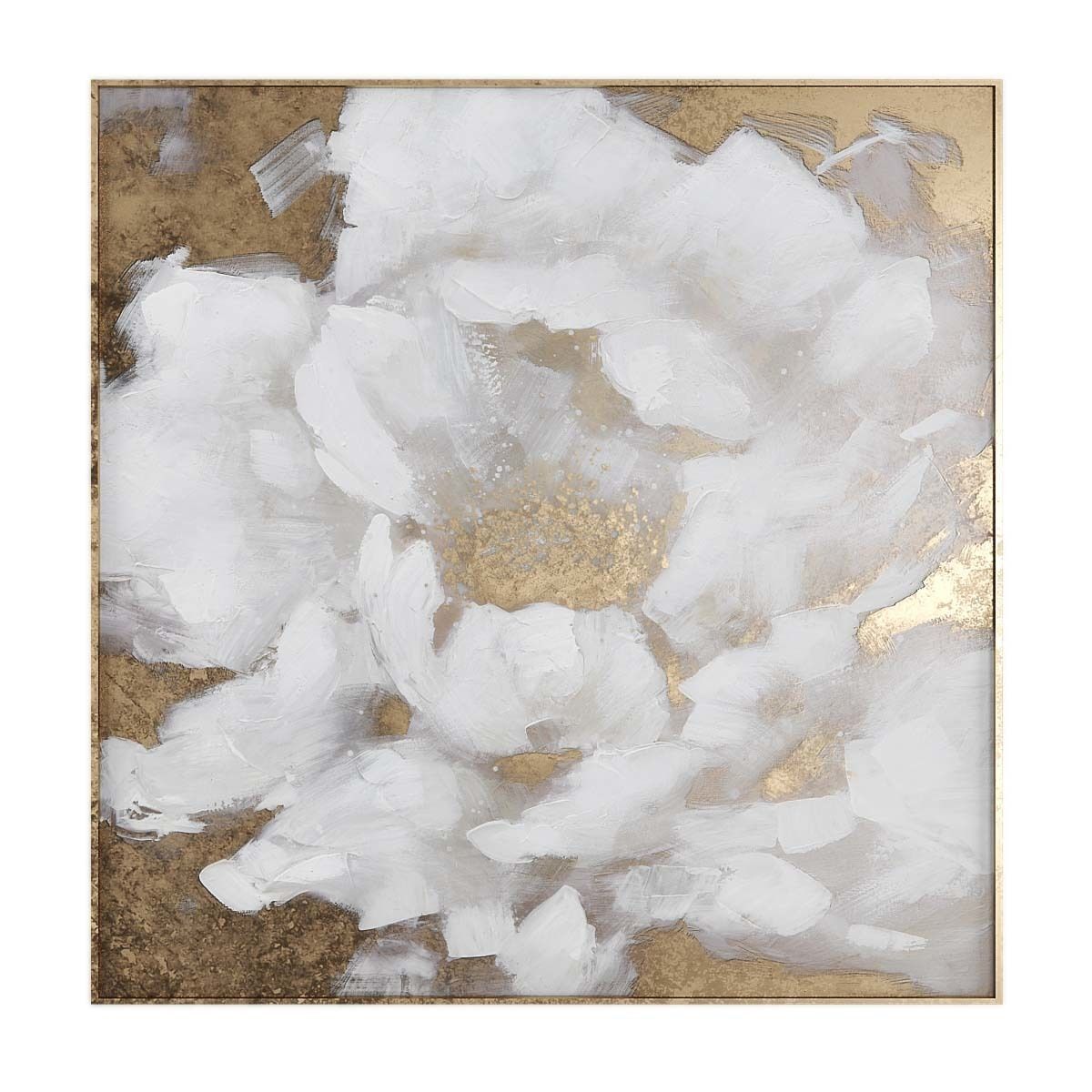 Pictures918 gold and flower wall art Low-poly 3D model_1