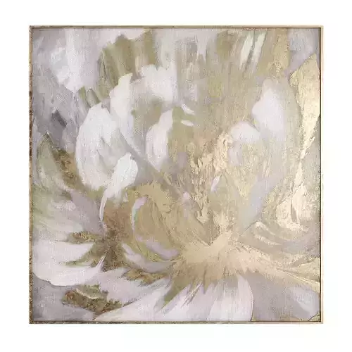 Pictures918 gold and flower wall art