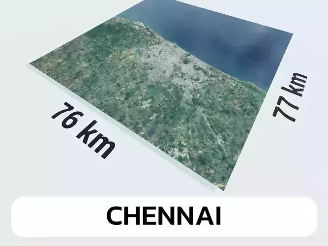 Chennai India City Landscape 3D Model 3D model