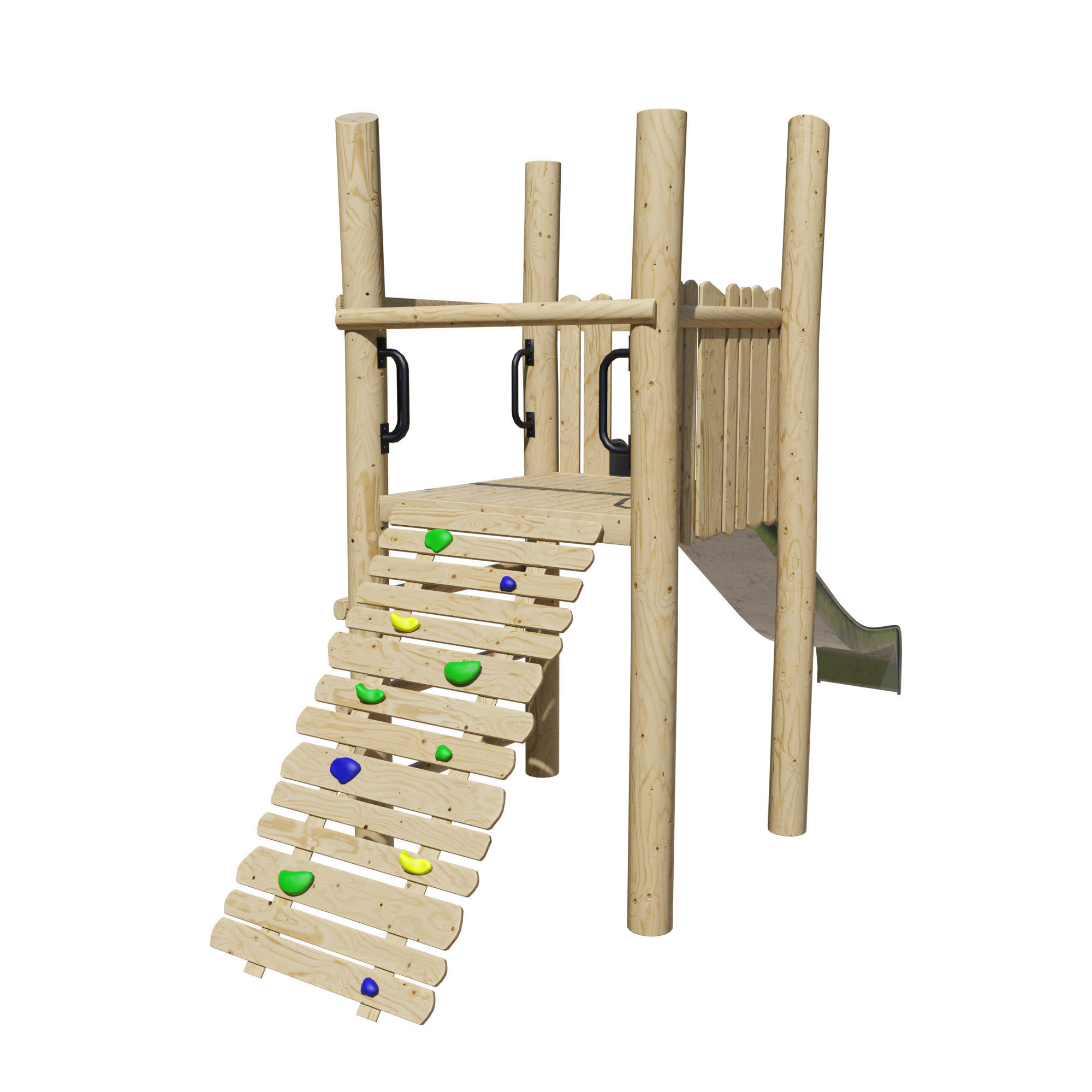 Play platform with slide and ramp 3D model_4