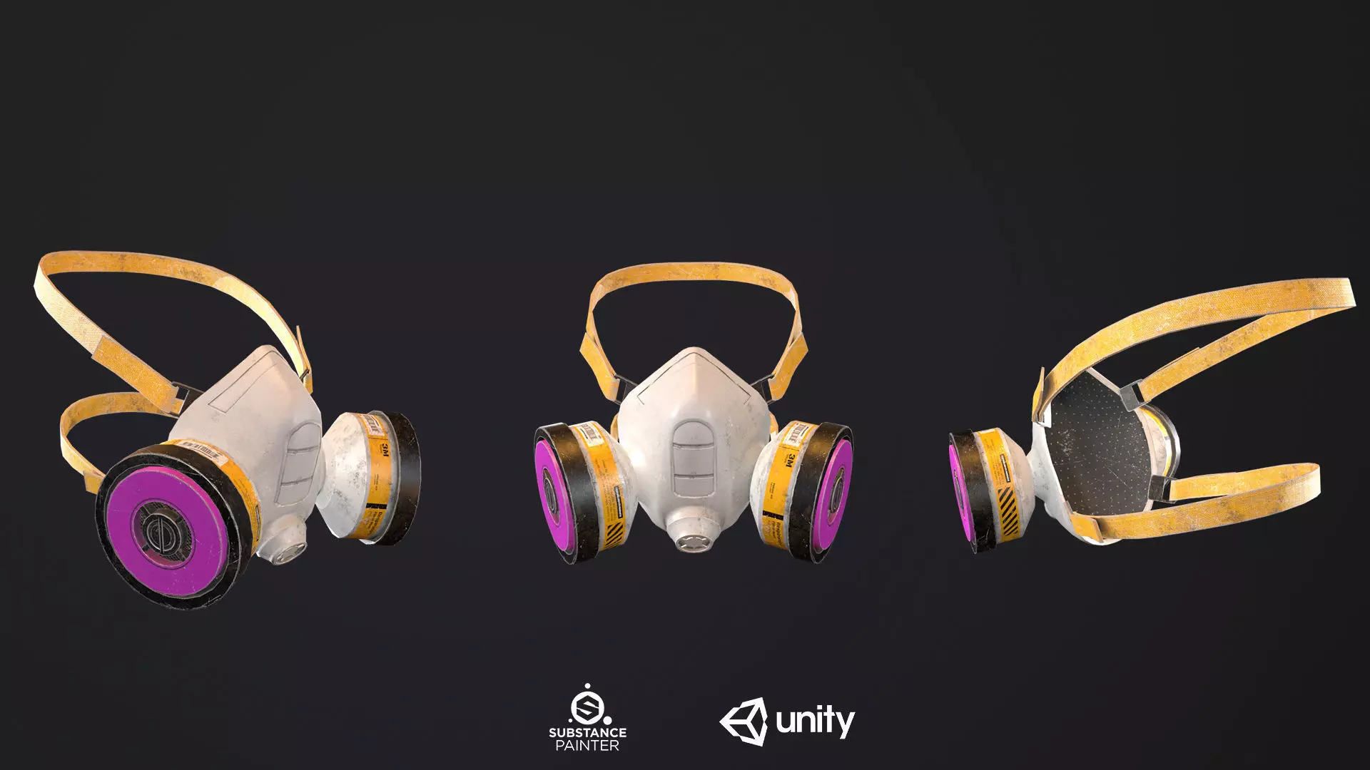 3D model Dual Filter Respirator Mask PBR VR / AR / low-poly | CGTrader