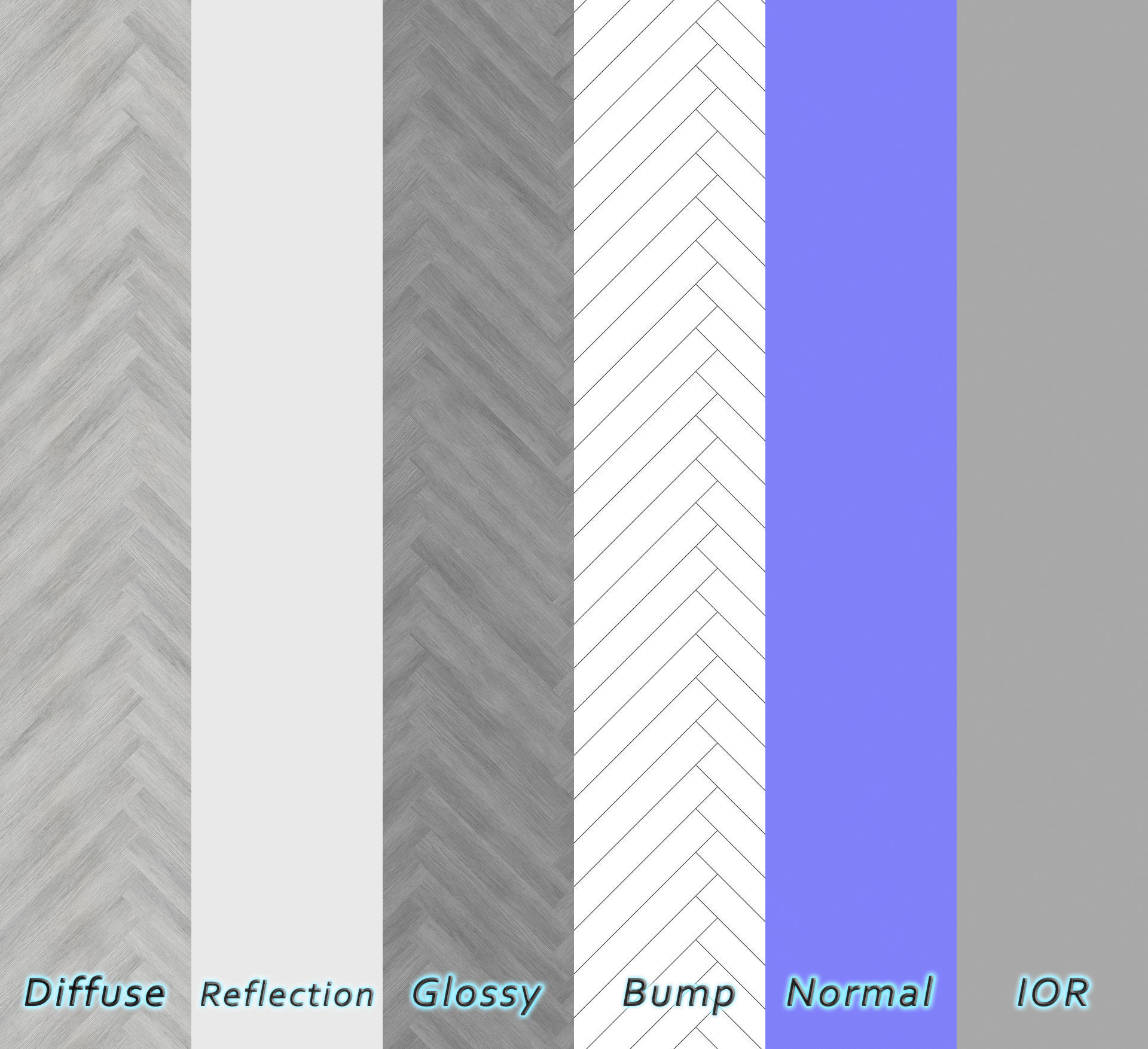 Parquet - Laminate - Wooden floor 4 in 1 3D model_6