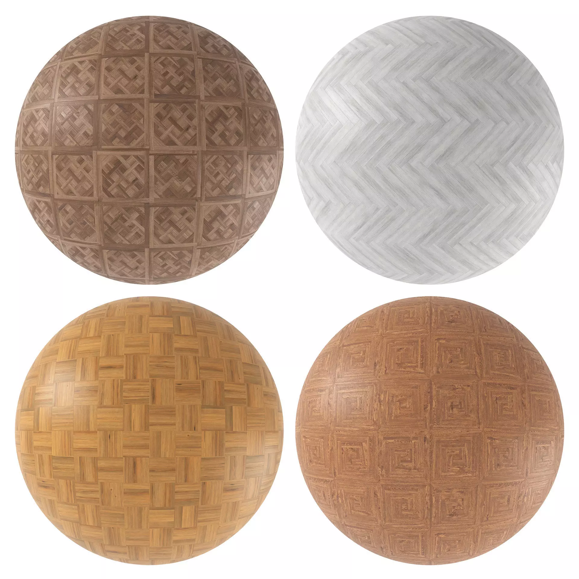 Parquet - Laminate - Wooden floor 4 in 1 3D model_0