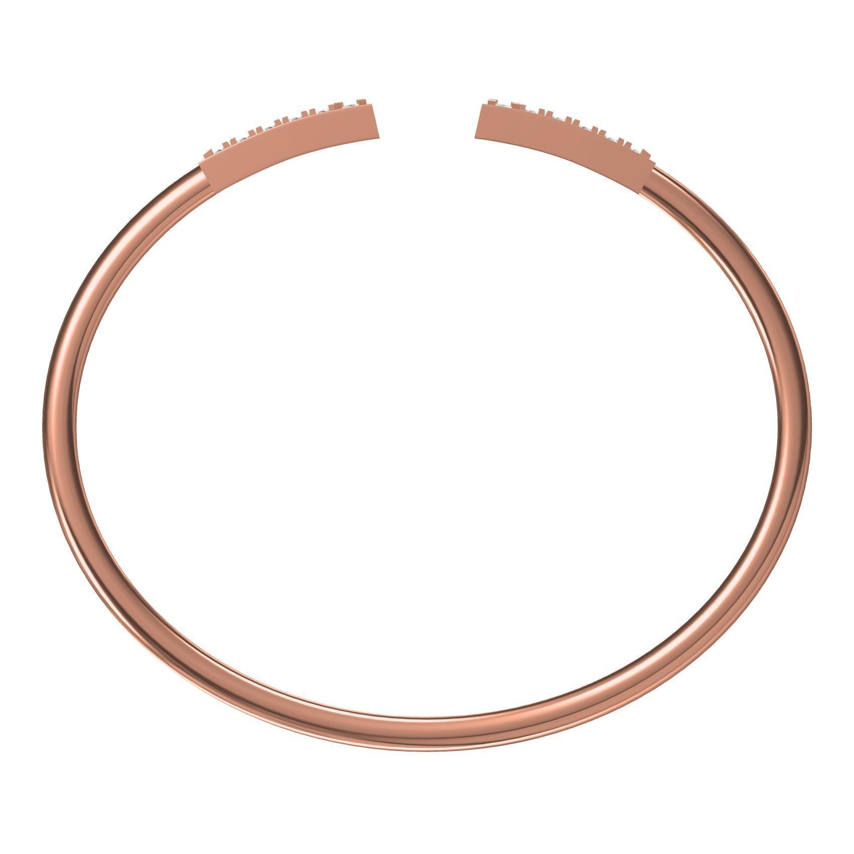 T Cuff Bracelet 3D print model_2