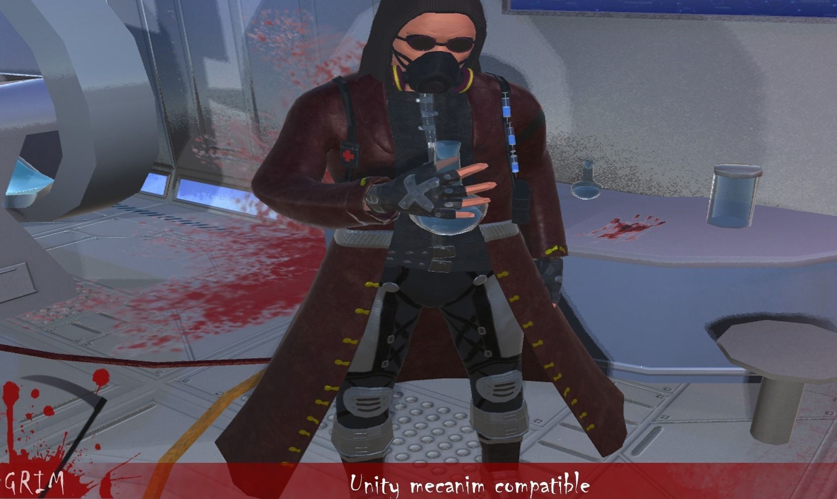 Sci Fi Medic Character Low-poly 3D model_3