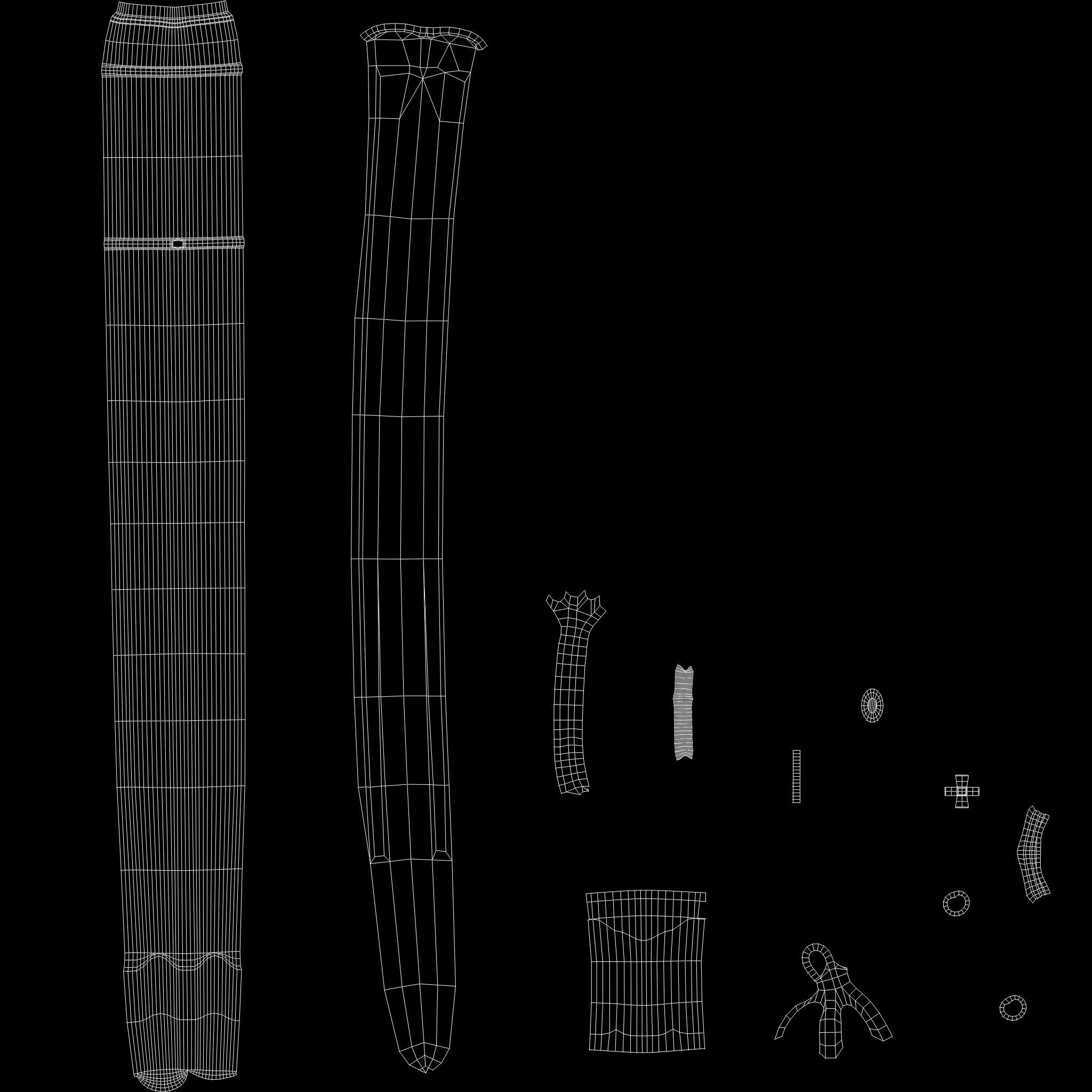 Futuristic Sword Saber With Scabbard Low-poly 3D model_12