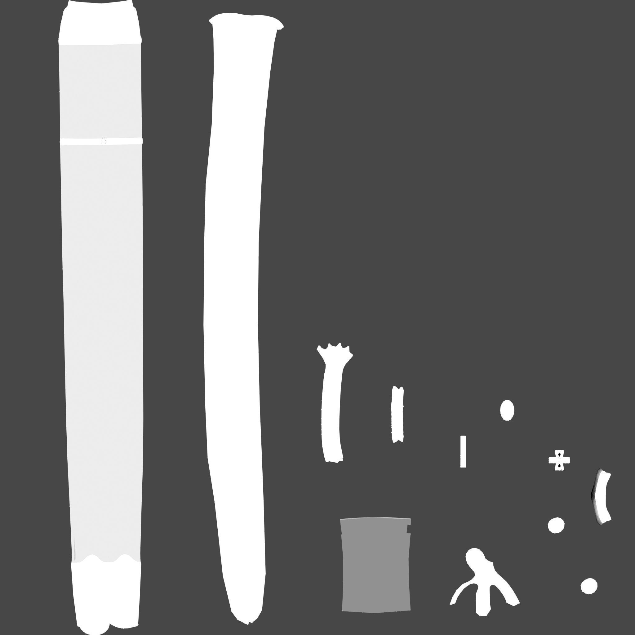 Futuristic Sword Saber With Scabbard Low-poly 3D model_10