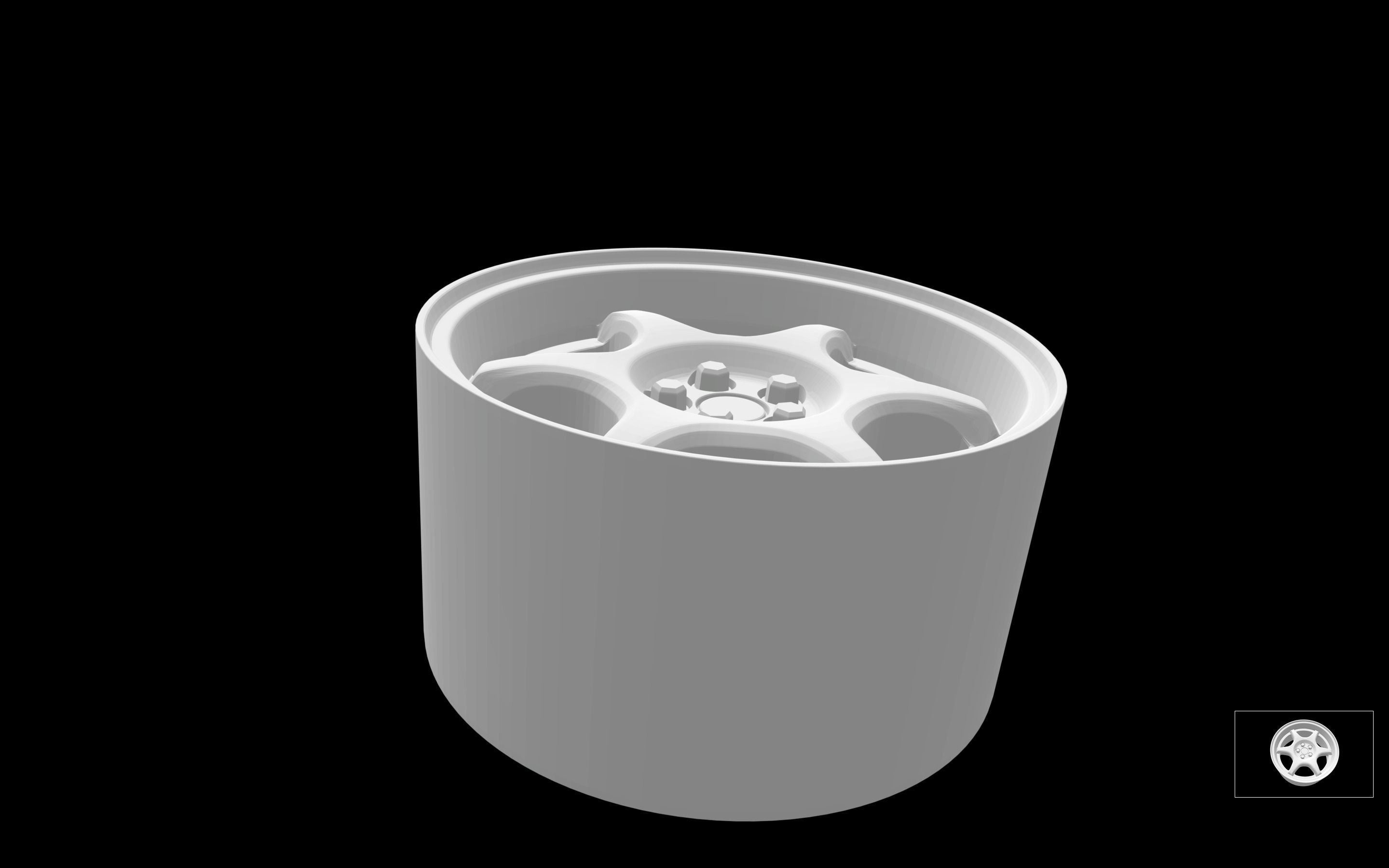 Subaru Impreza  GC8 oem scalable and printable rims 3D print model_1