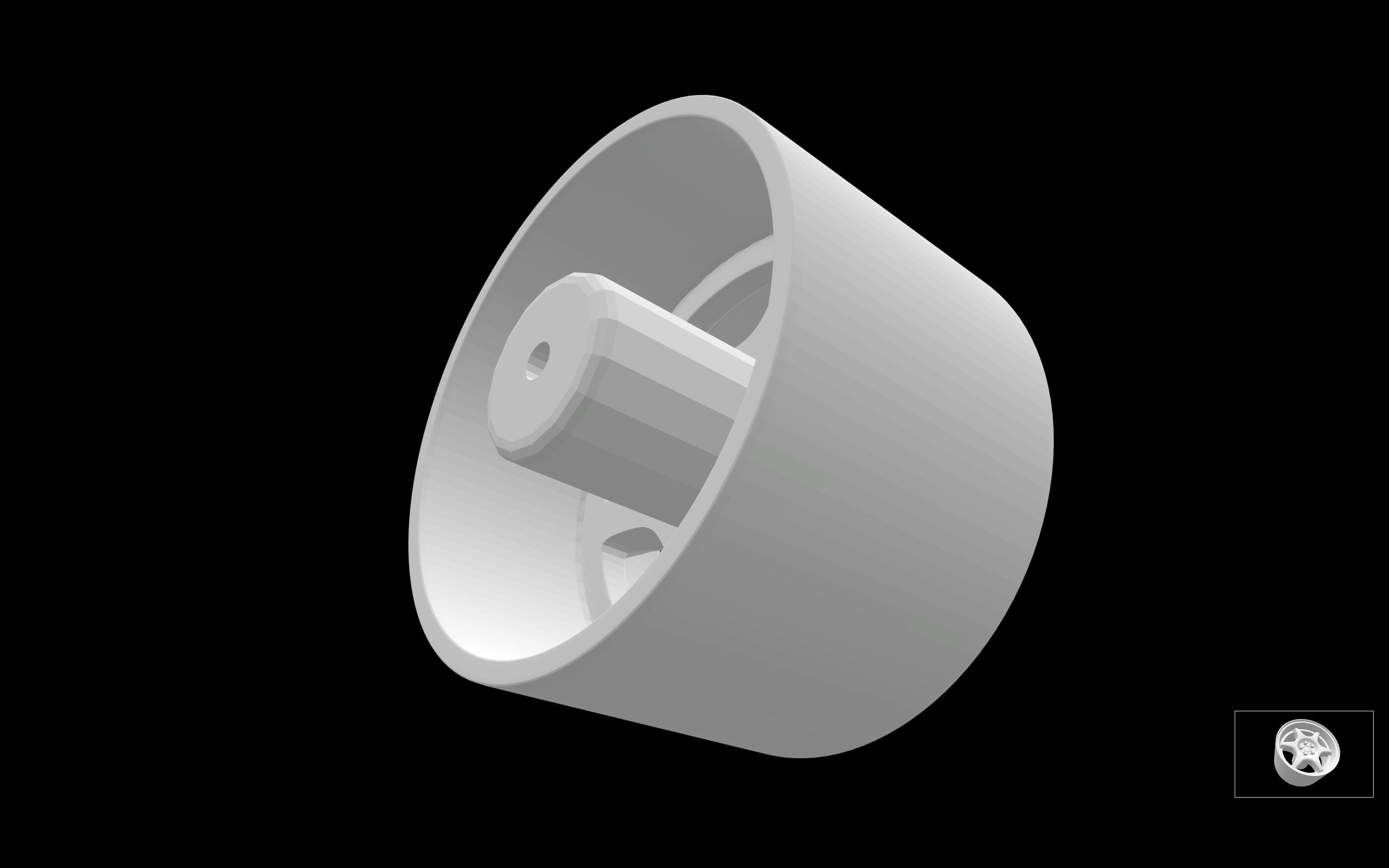 Subaru Impreza  GC8 oem scalable and printable rims 3D print model_3