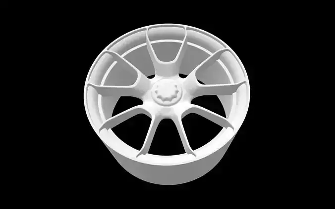 Porsche 911 OEM scalable and printable rims