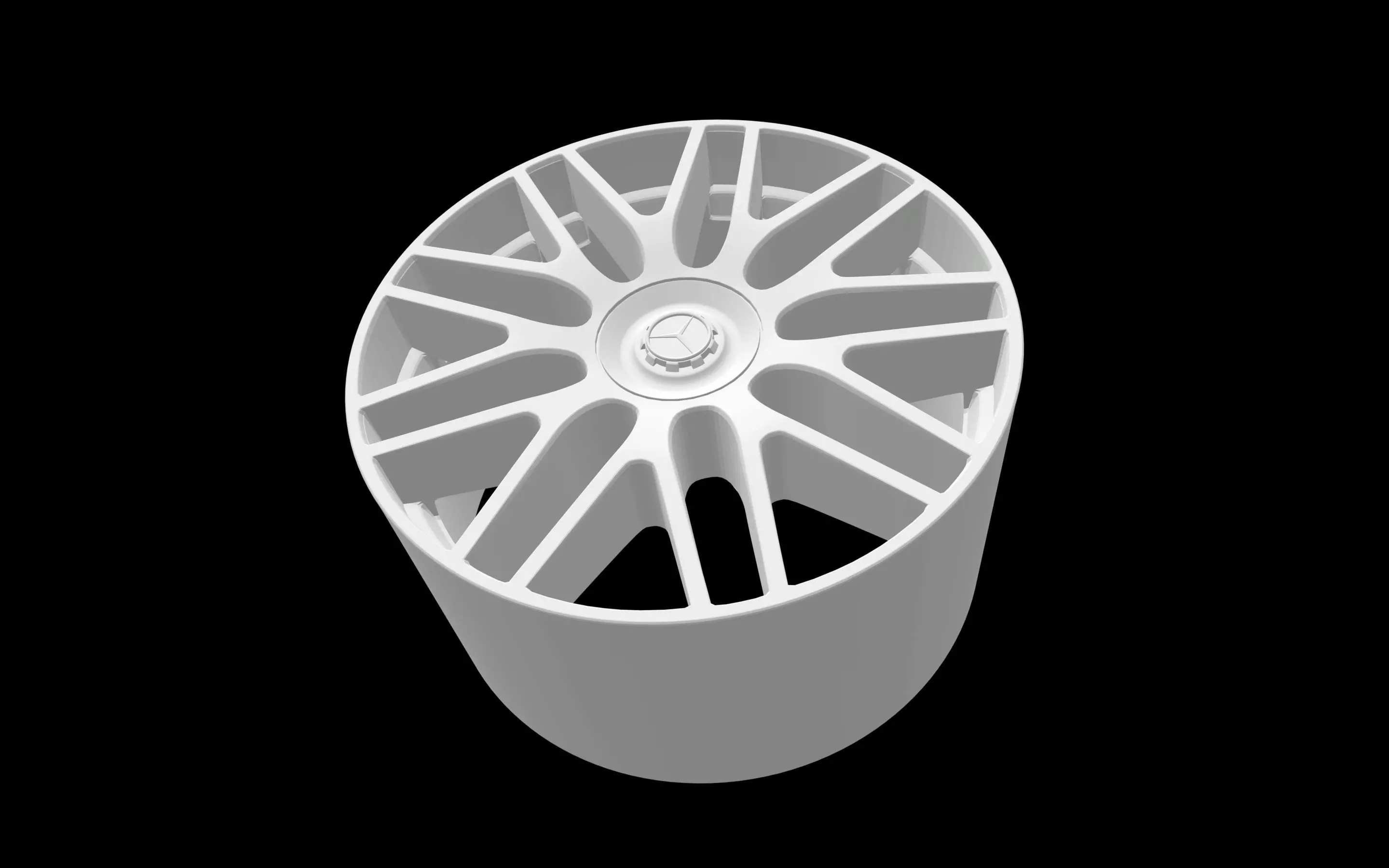 Mercedes C63 AMG oem scalable and printable rims 3D print model_0