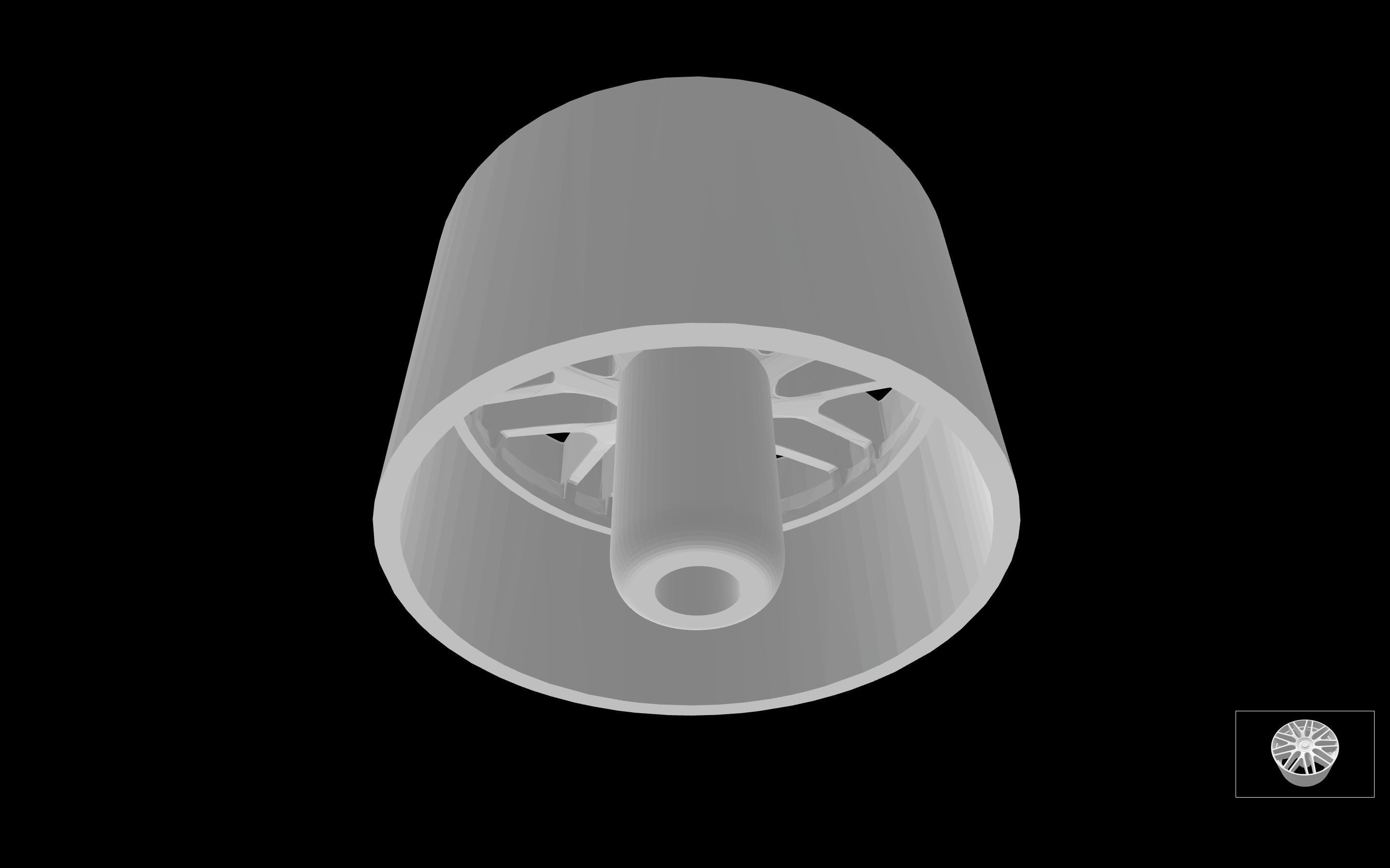 Mercedes C63 AMG oem scalable and printable rims 3D print model_4