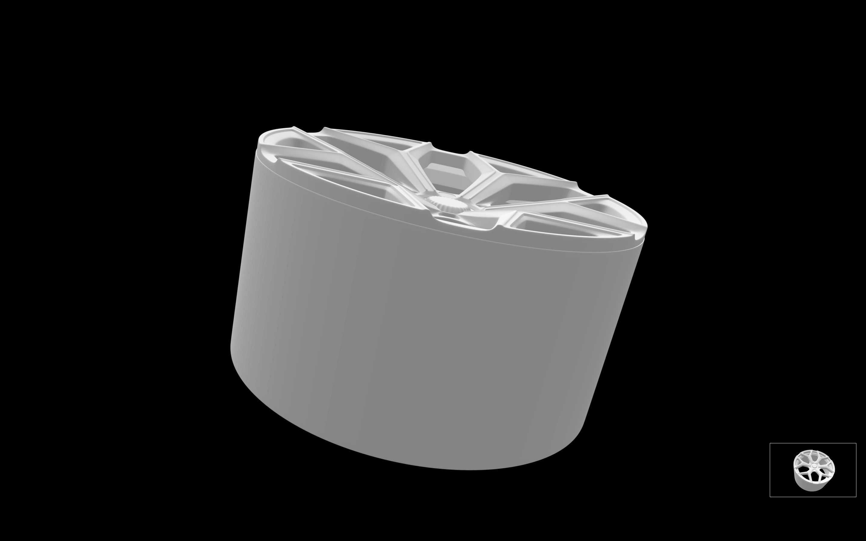 Vossen NL4 scalable and printable rims 3D print model_1