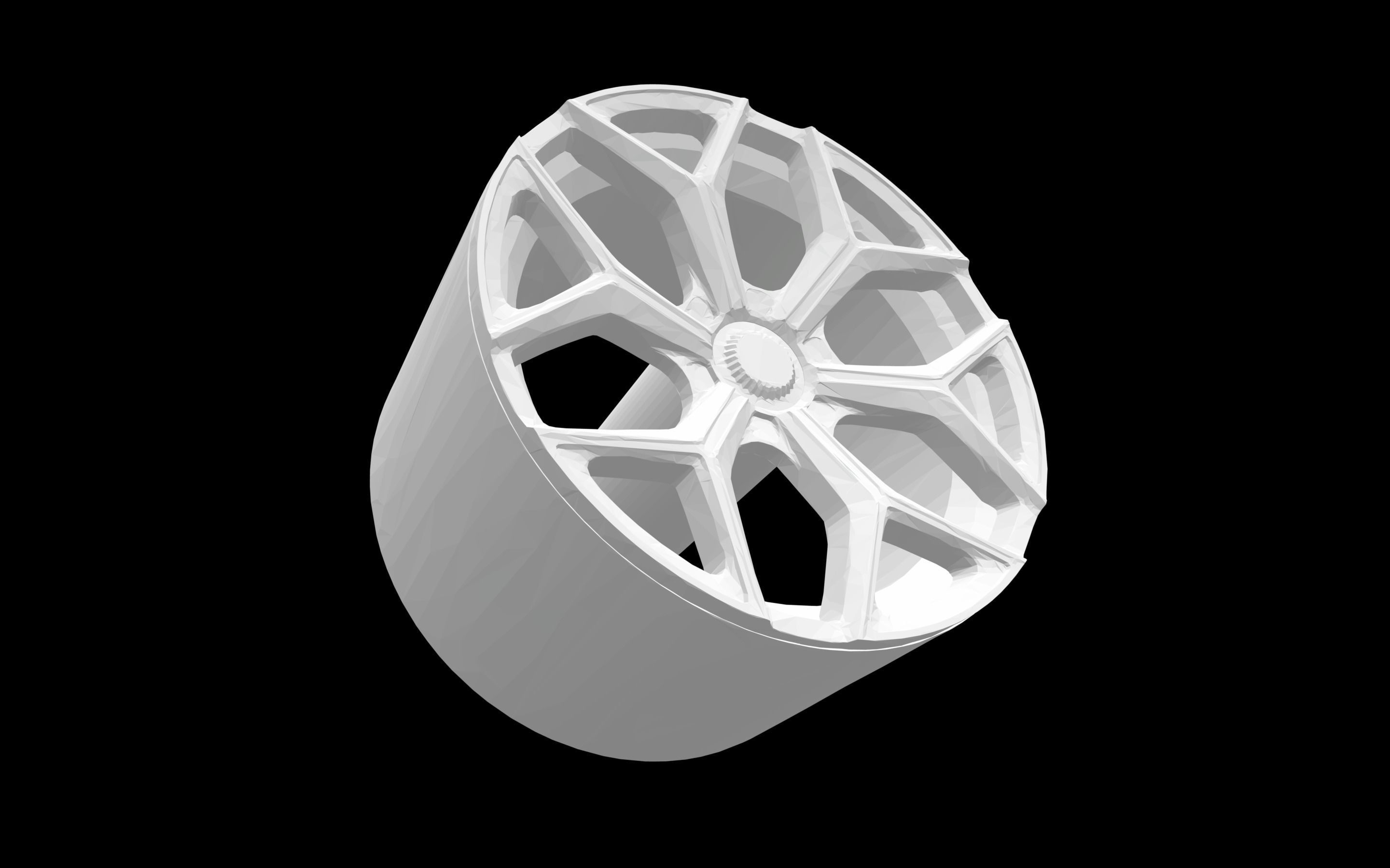 Vossen NL4 scalable and printable rims 3D print model_2