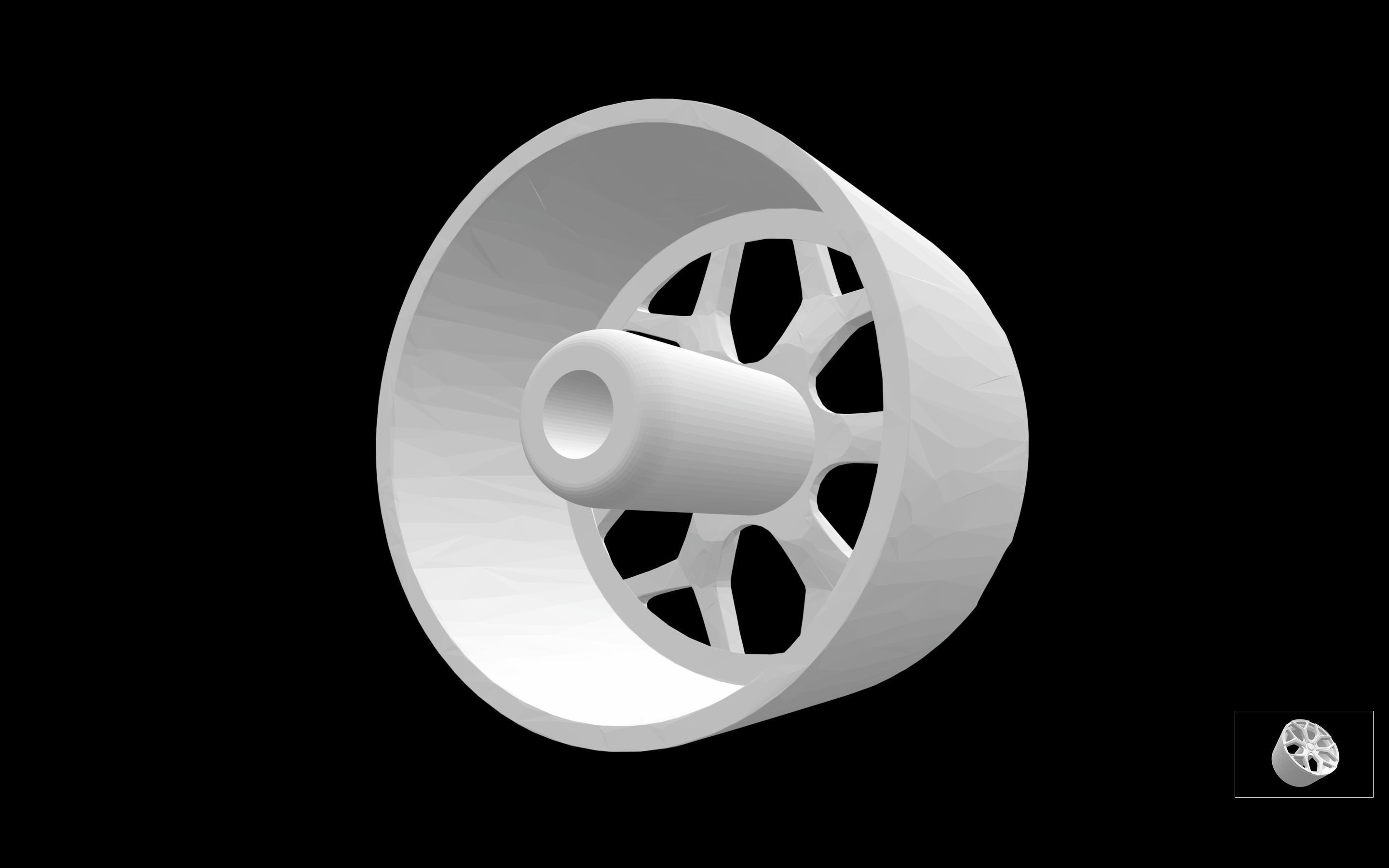 Vossen NL4 scalable and printable rims 3D print model_3