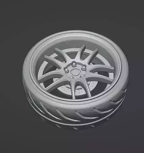 WORK CR2P  scalable and printable rims 3D print model