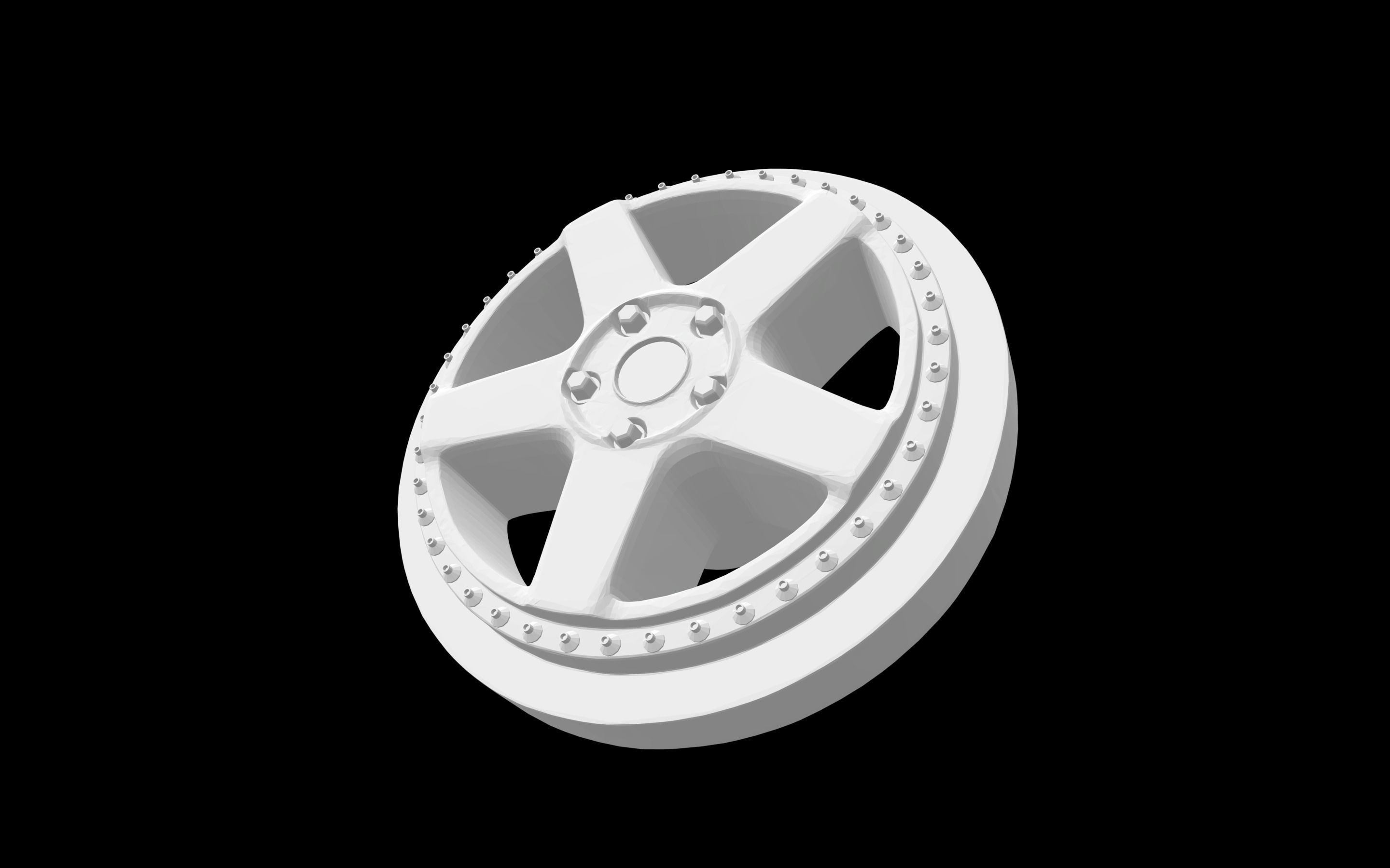 Work Zistance W5s scalable and printable rims 3D print model_5