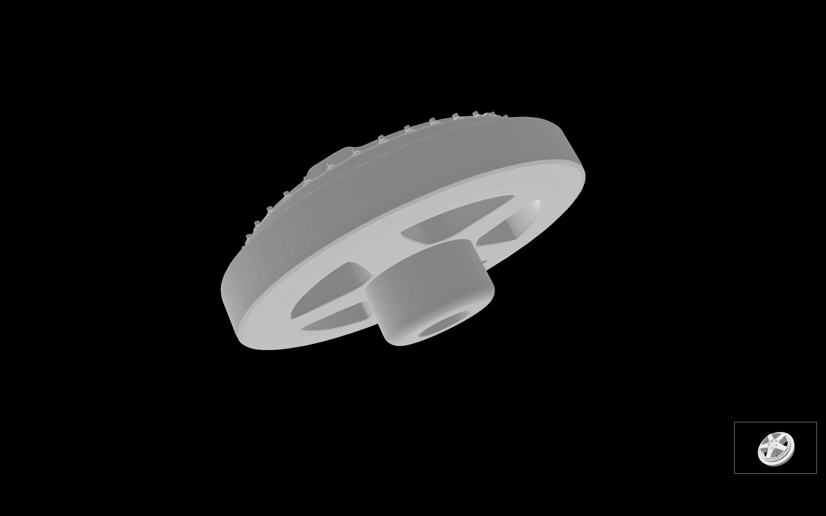 Work Zistance W5s scalable and printable rims 3D print model_7