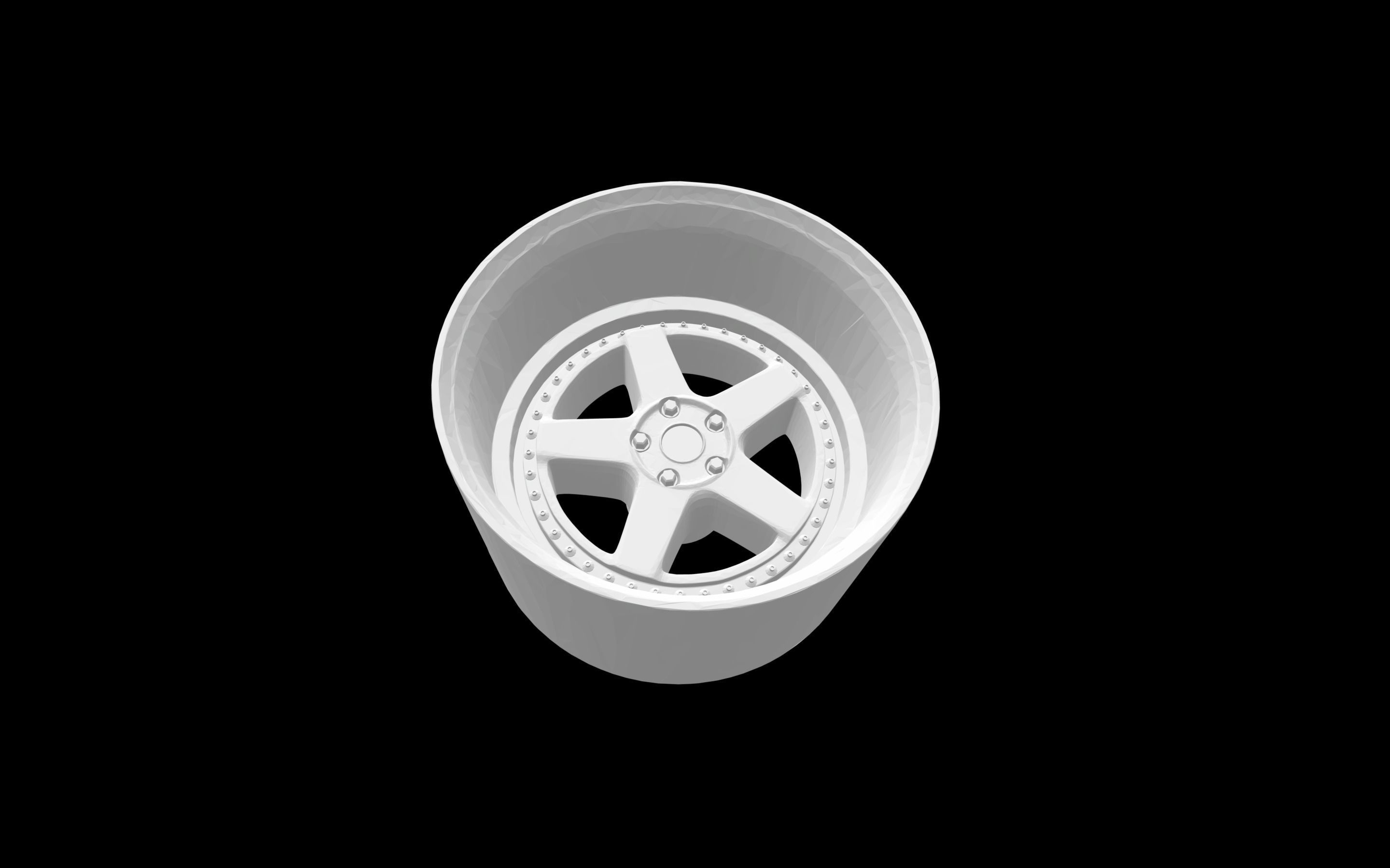 Work Zistance W5s scalable and printable rims 3D print model_4