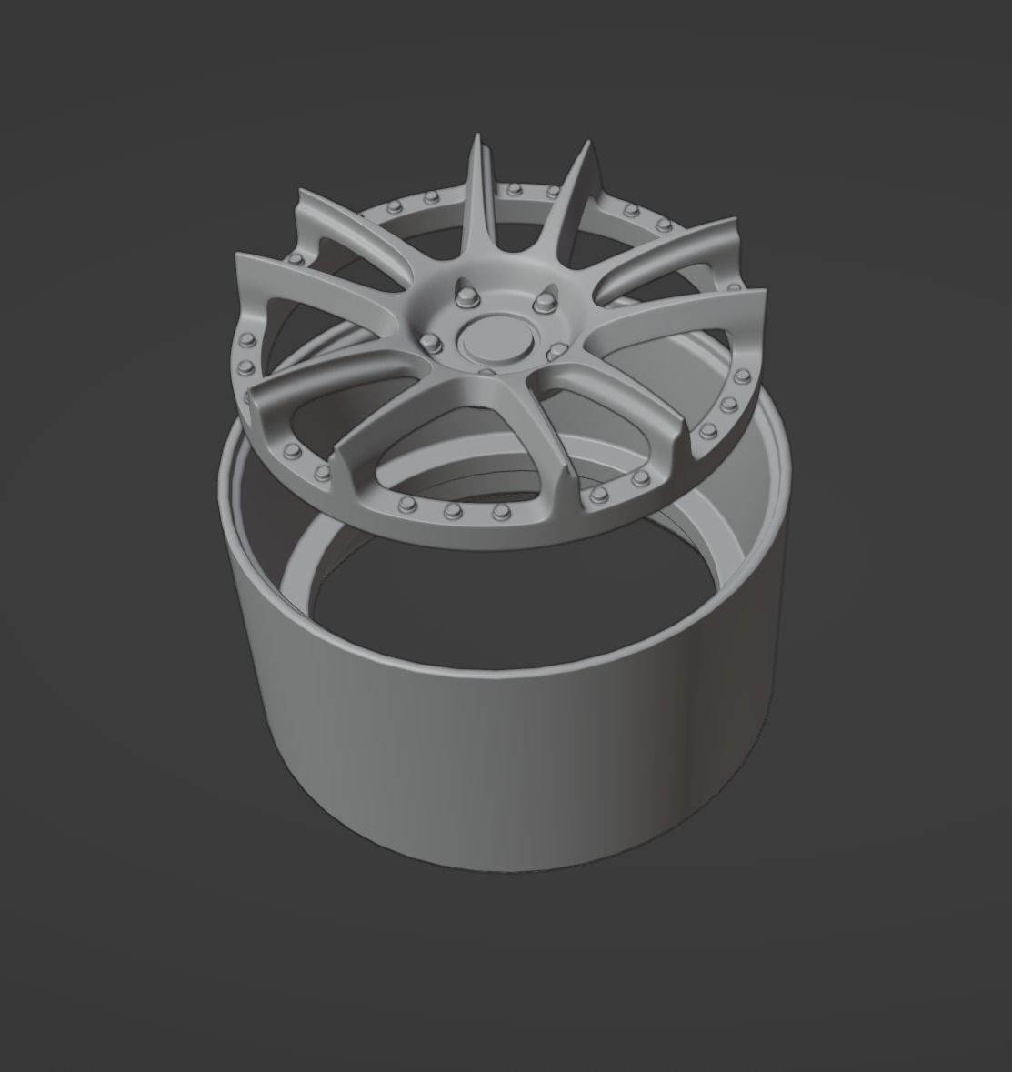 Sevenk Kona scalable and printable rims 3D print model_2