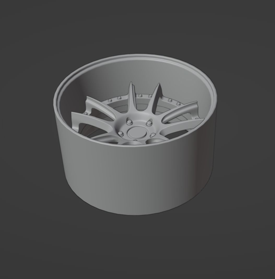 Sevenk Kona scalable and printable rims 3D print model_1